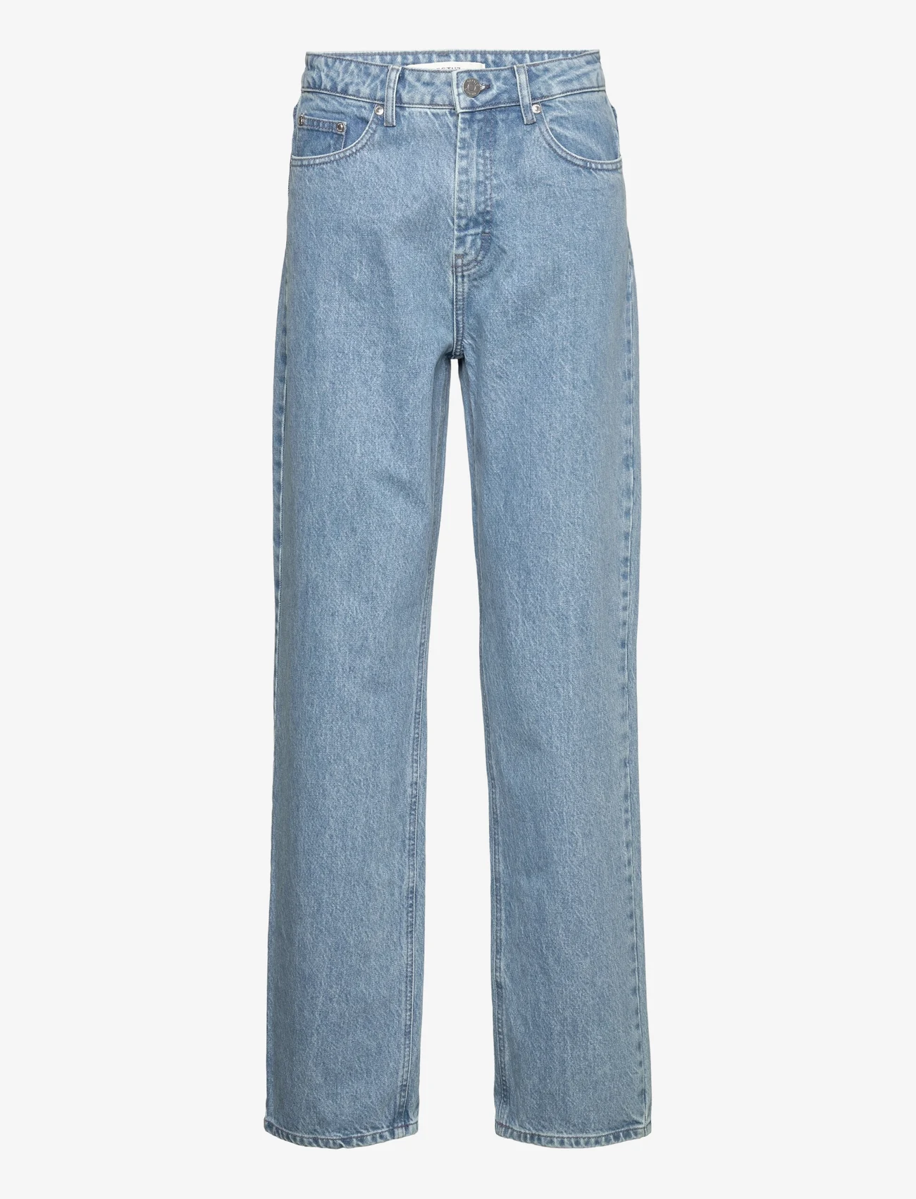 Gestuz - Leia HW straight jeans - straight jeans - washed mid blue - 0