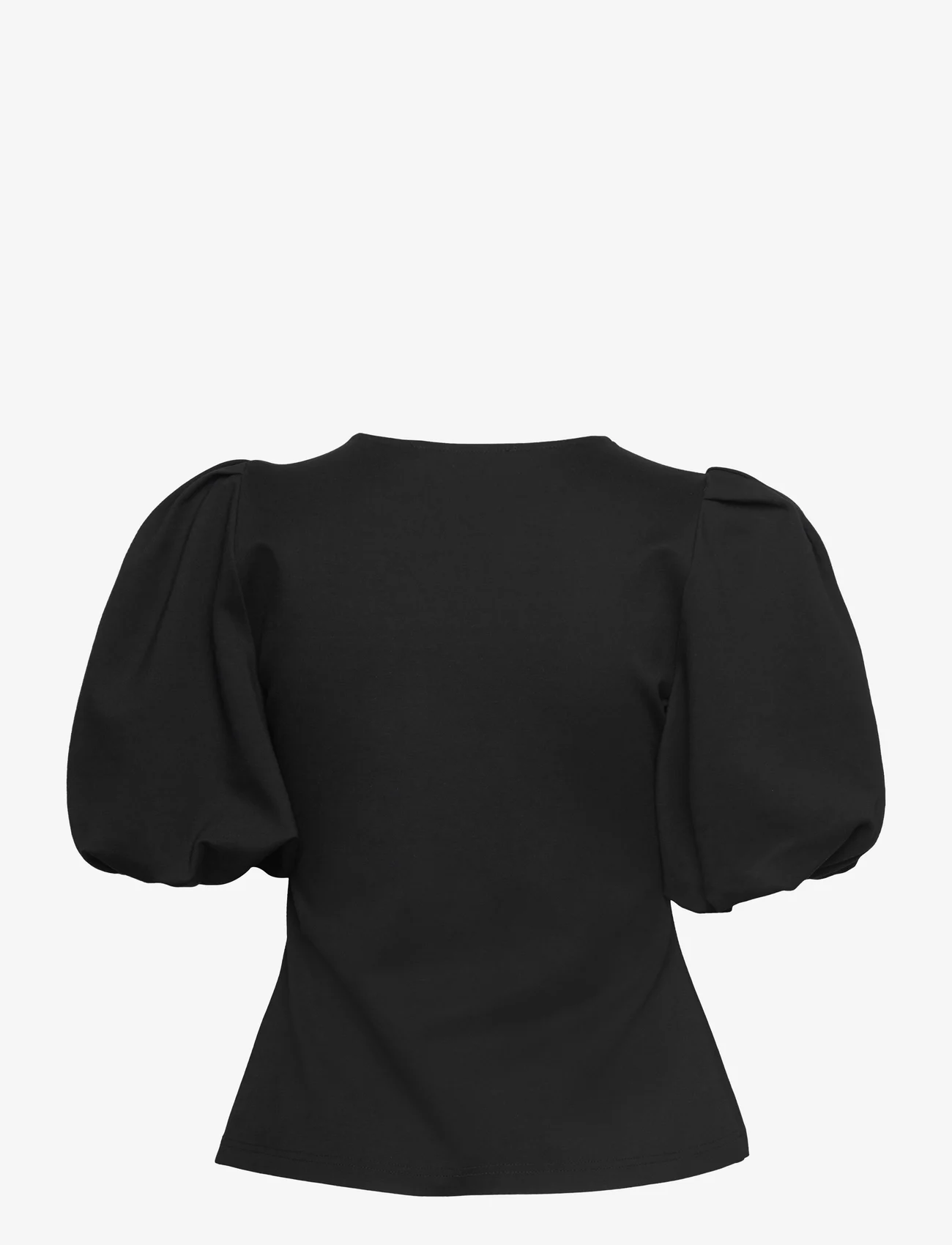 Gestuz - BlancaGZ blouse - short-sleeved blouses - black - 1