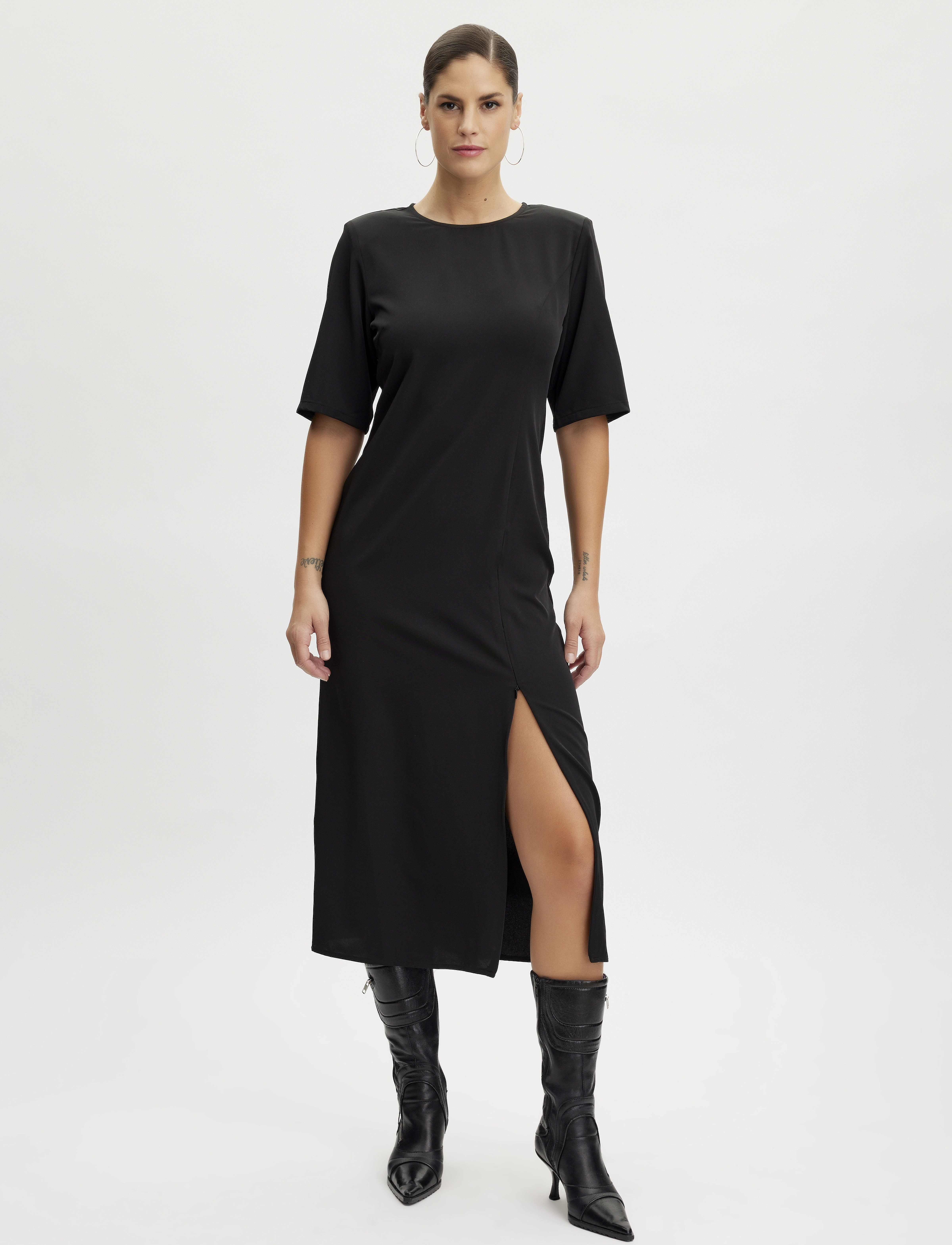 Gestuz Melbagz Long Dress Noos, Kvinder, Kortærmet Lang Kjole, Sort, Str: 38