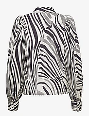 Gestuz - PeonyGZ P shirt - blouses met lange mouwen - black/silver birch logo - 1