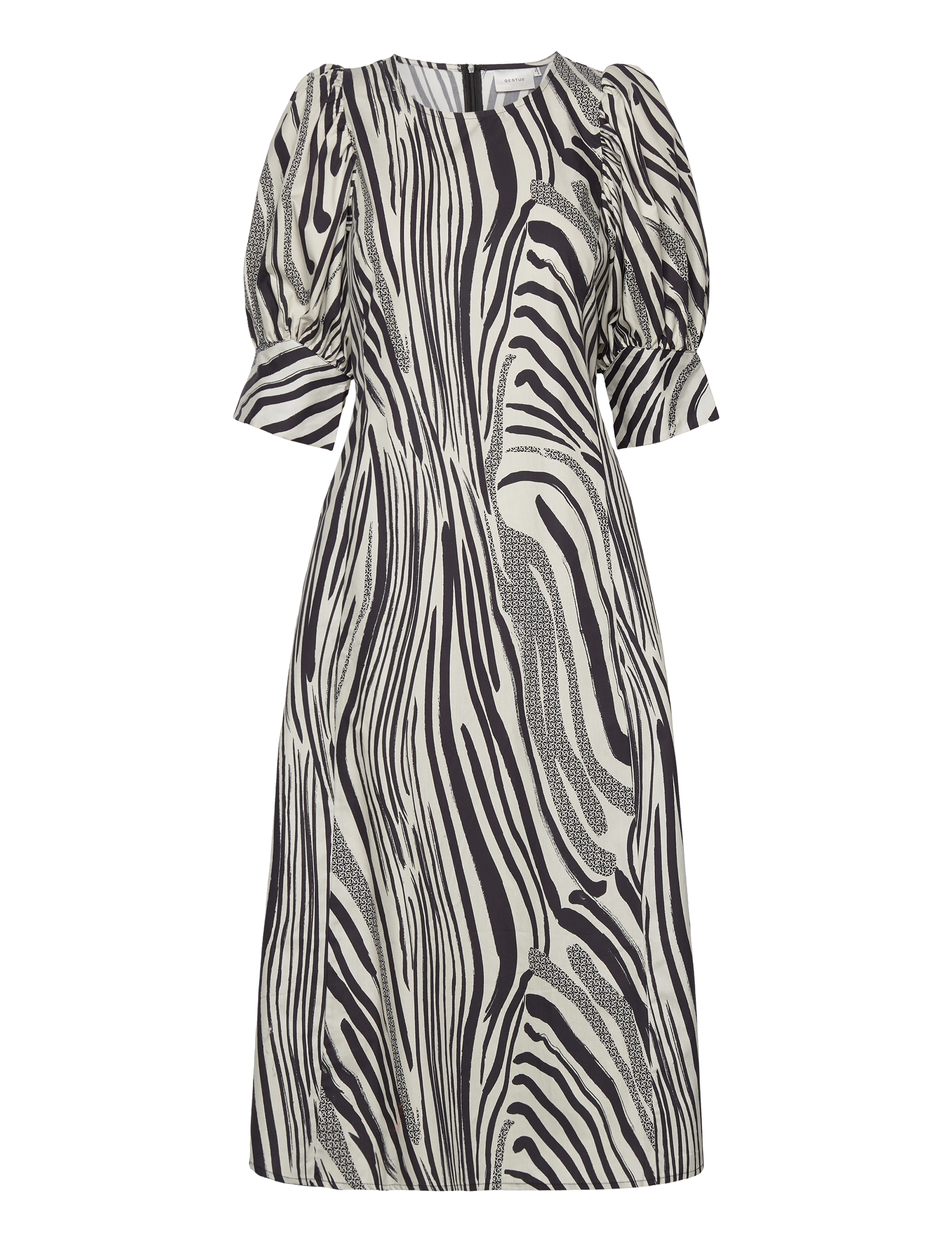 Gestuz PeonyGZ P long dress - Klänningar - BLACK/SILVER BIRCH LOGO / black