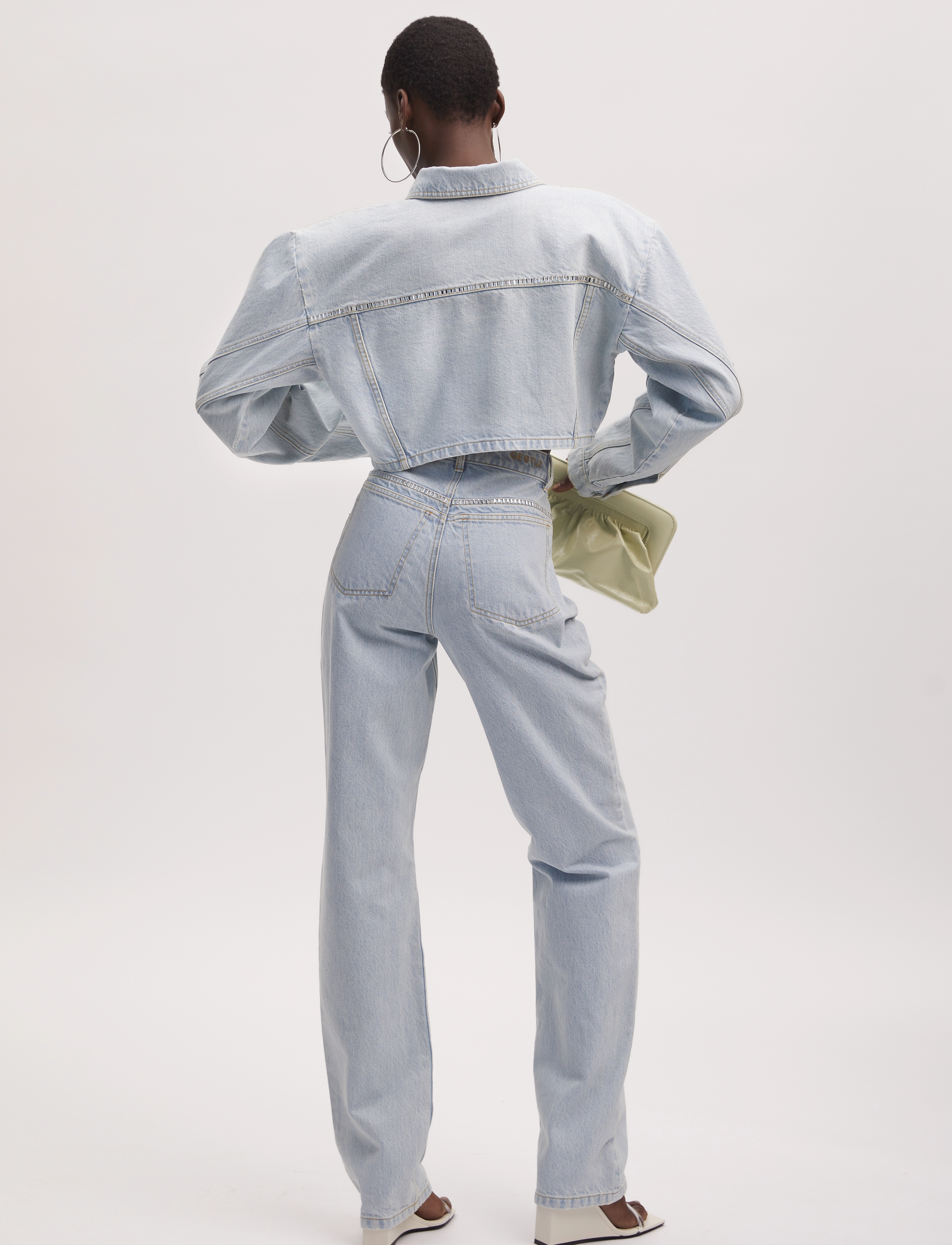 Gestuz - CaliaGZ HW straight jeans - straight jeans - light blue - 3