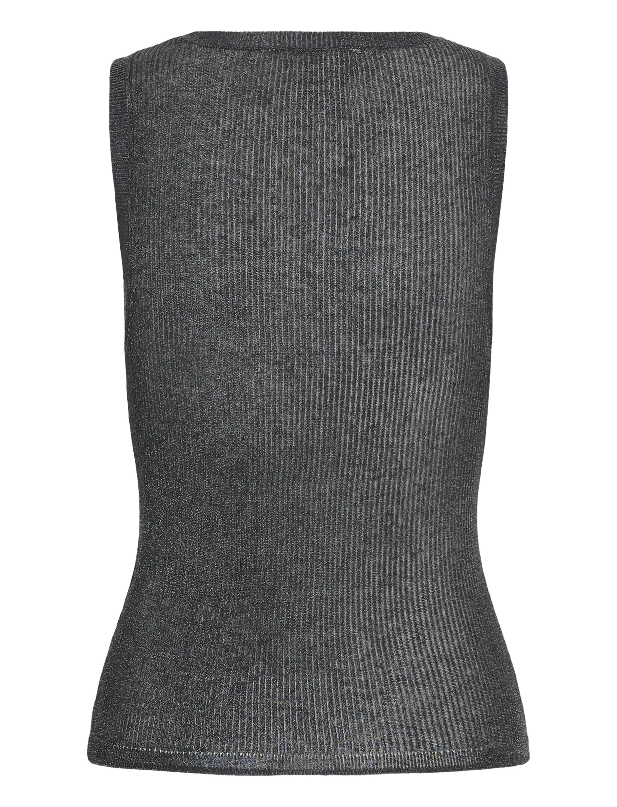 Gestuz - SilviGZ top - linnen - asphalt metallic - 1