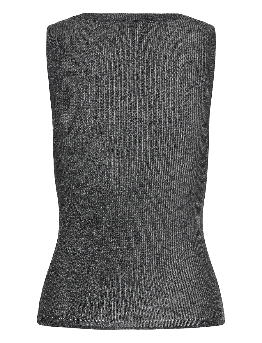 Gestuz - SilviGZ top - linnen - asphalt metallic - 1