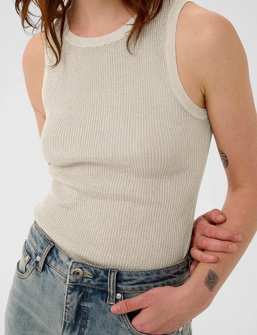 Gestuz - SilviGZ top - tanktops - champagne silver - 5
