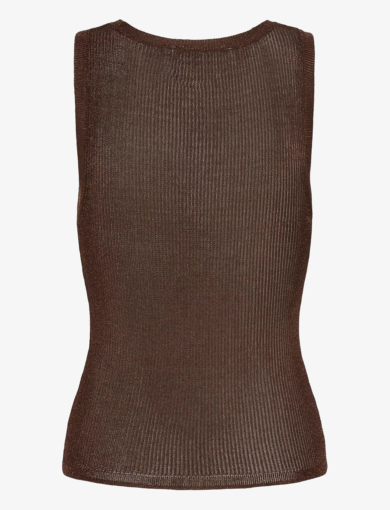 Gestuz - SilviGZ top - sleeveless tops - deep brown metallic - 2