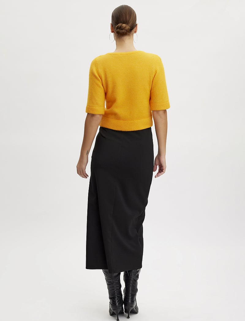 Gestuz - AlphaGZ U-cardigan - cardigans - flame orange melange - 3