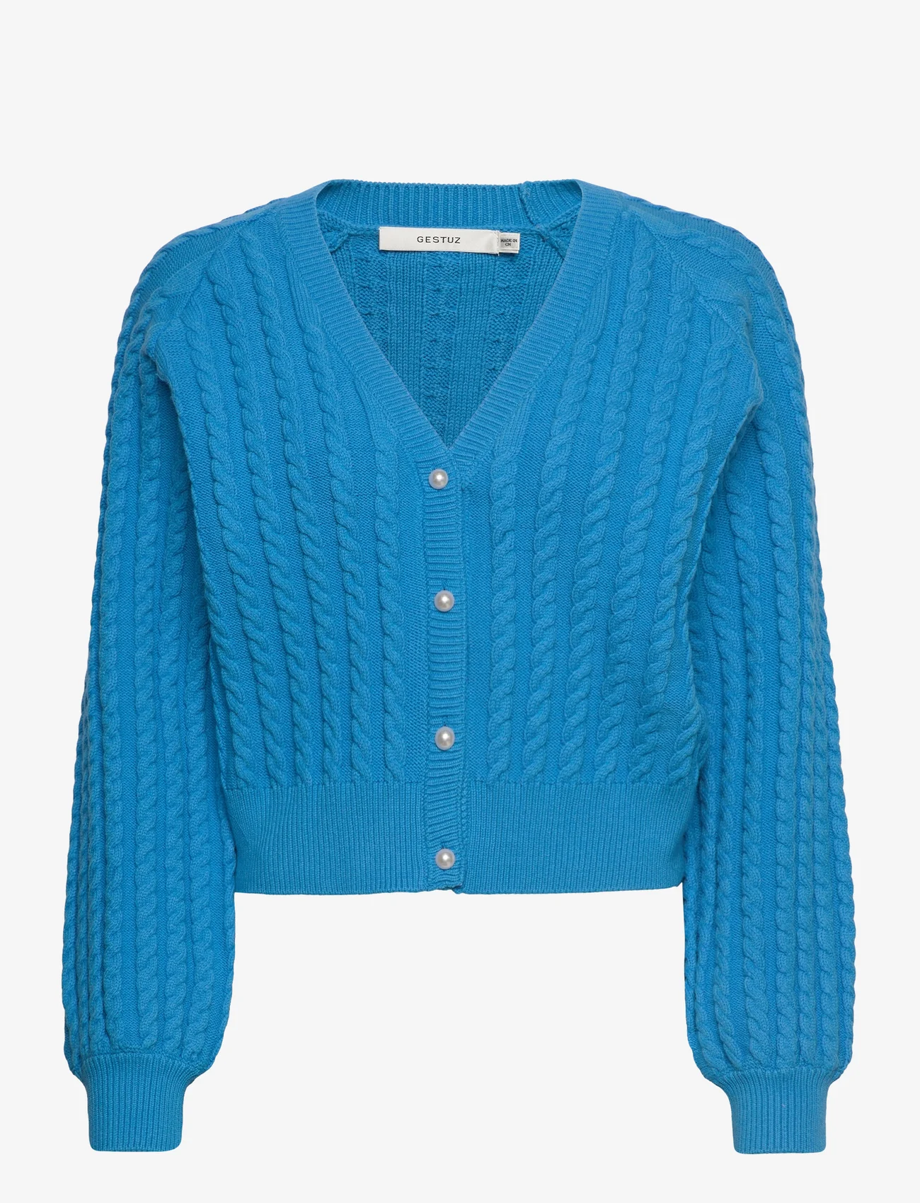 Gestuz - LexiGZ V-cardigan - susegamieji megztiniai - malibu blue - 0
