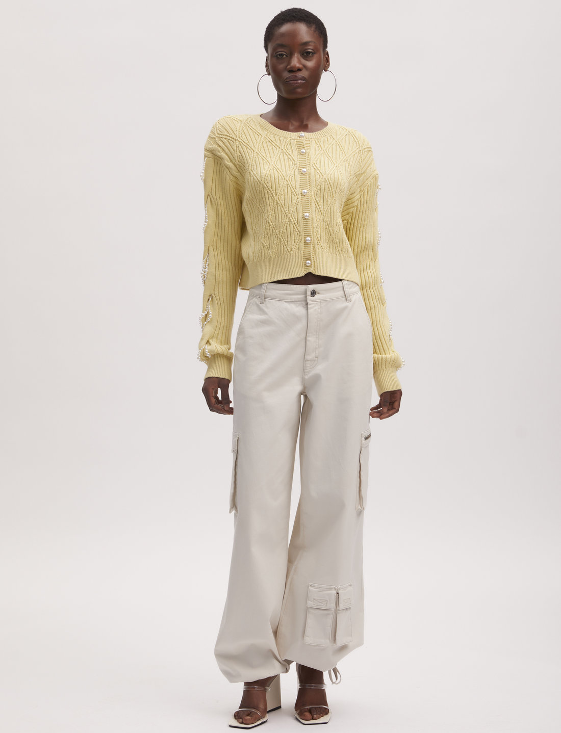 Long cardigan with hot sale palazzo pants