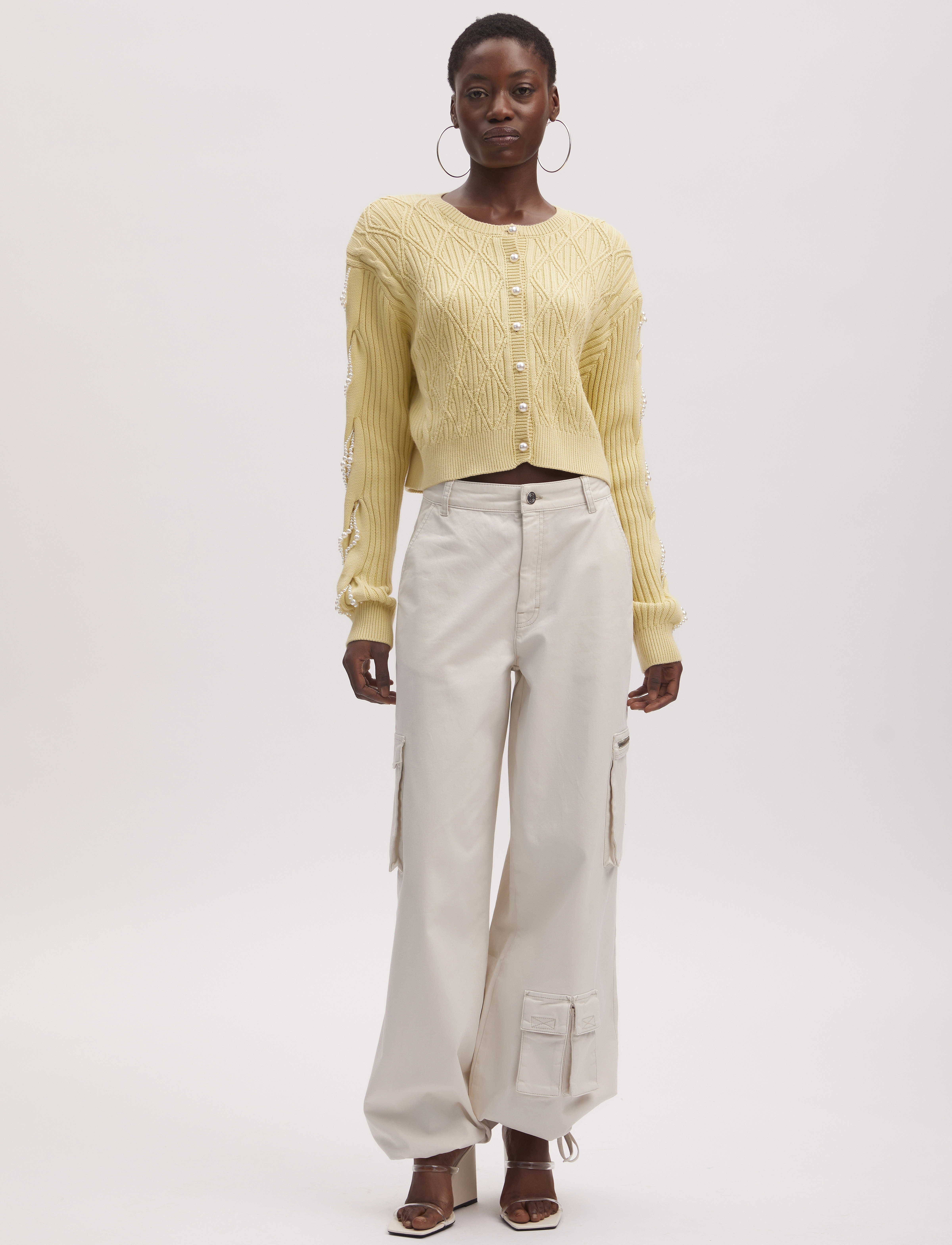 Gestuz - PearlyGZ cardigan - hay - 2