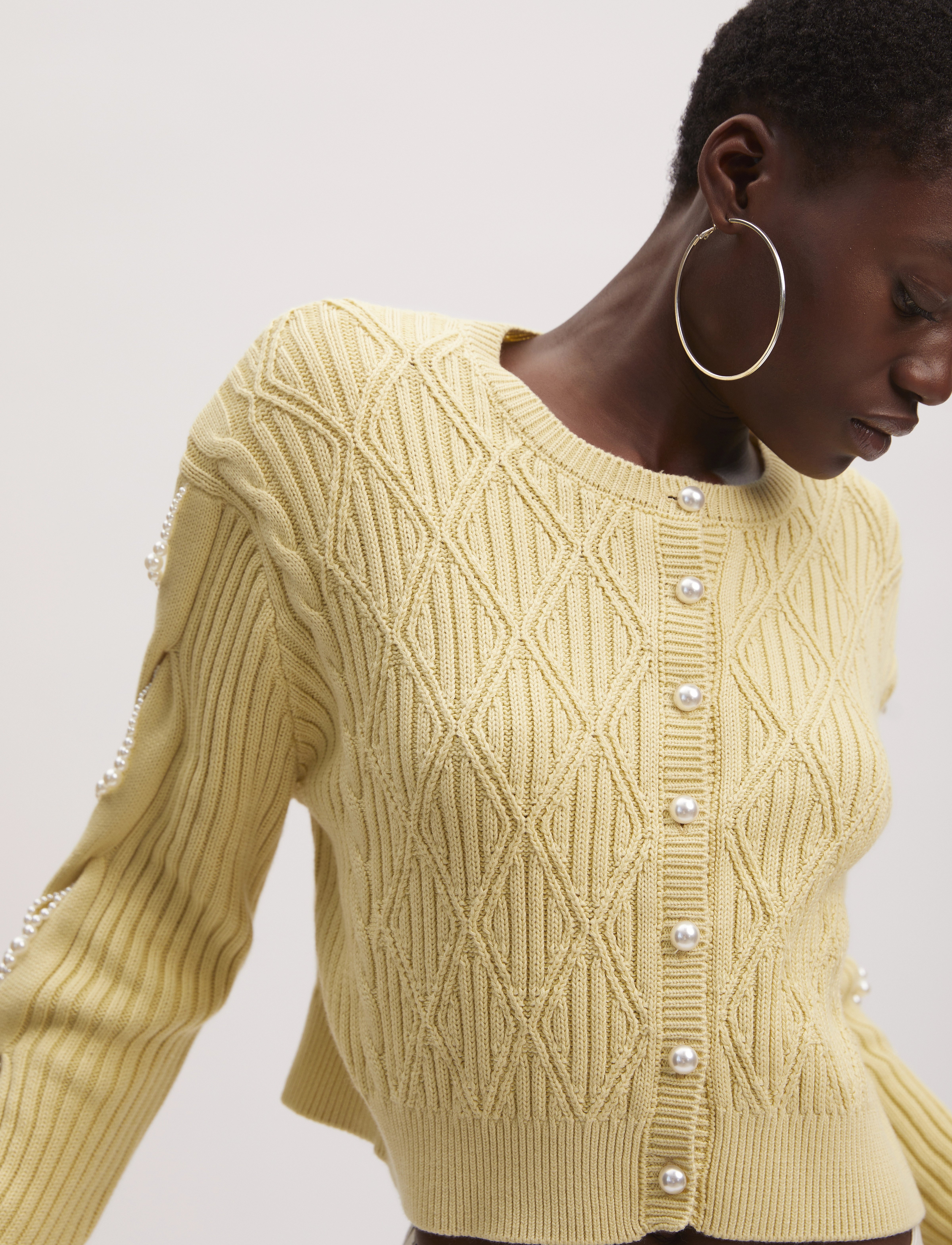 Gestuz - PearlyGZ cardigan - hay - 4