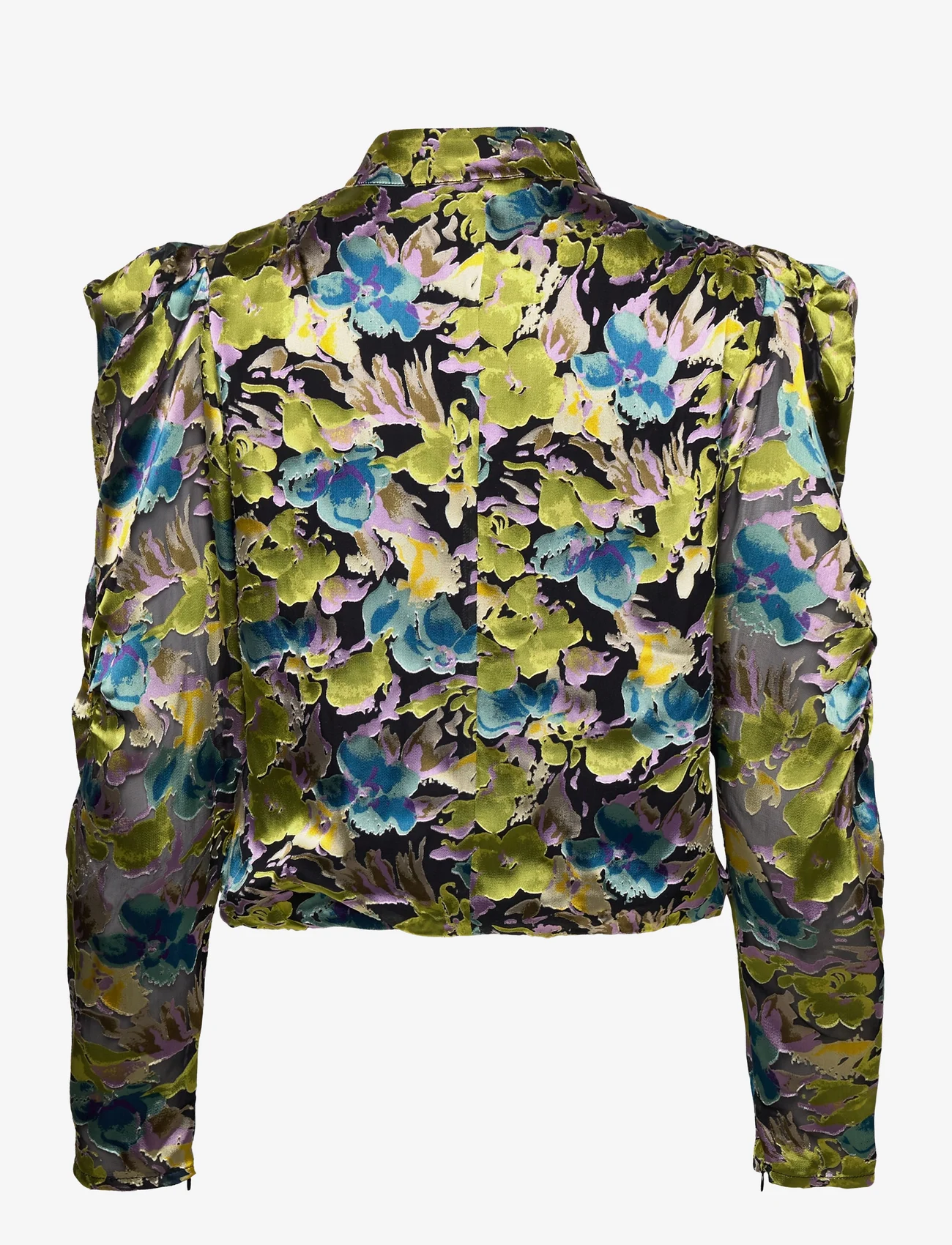 Gestuz - FloriaGZ blouse - bluzki z długimi rękawami - blue green multi floral - 1