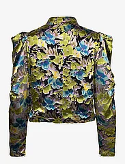 Gestuz - FloriaGZ blouse - long-sleeved blouses - blue green multi floral - 1