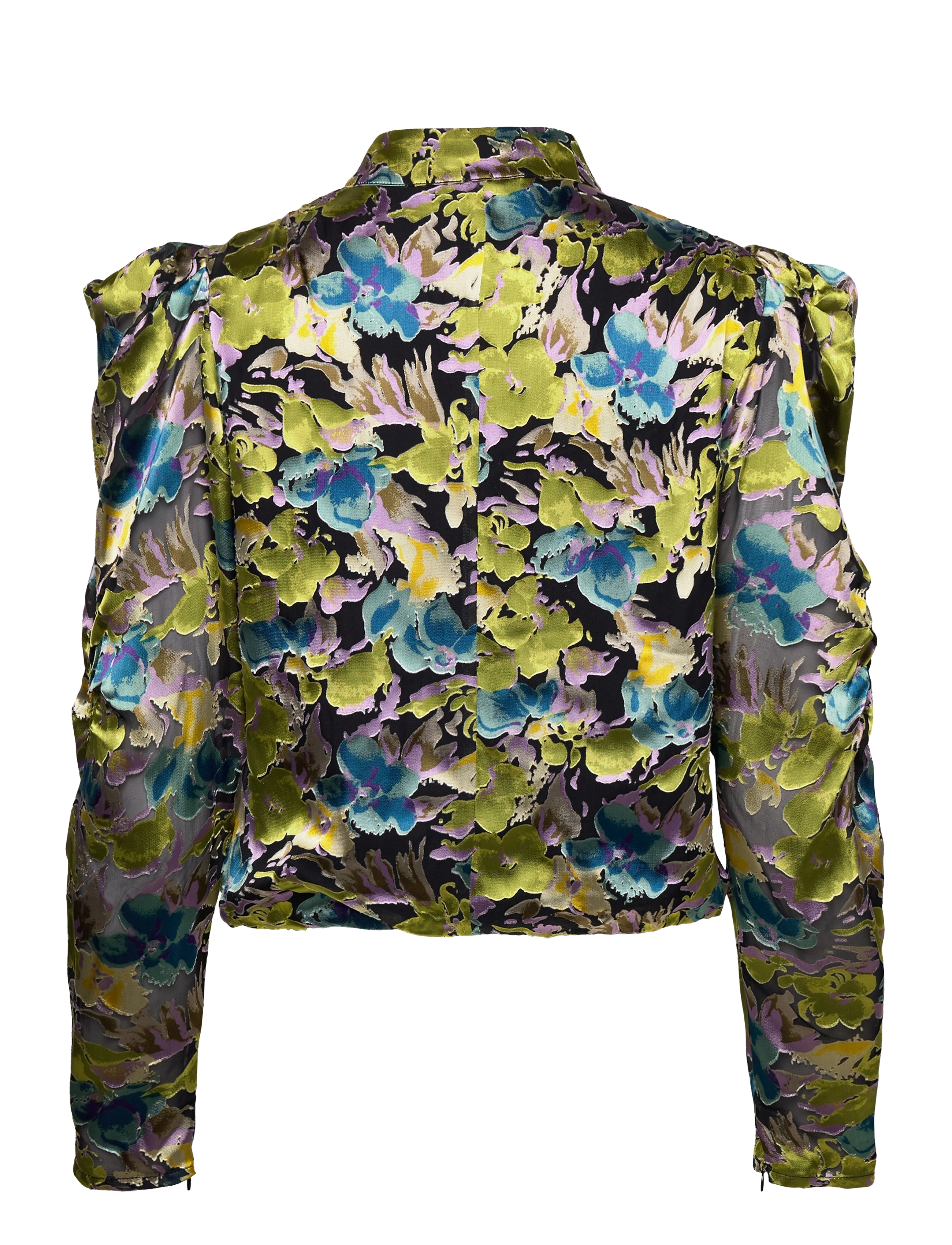 Gestuz - FloriaGZ blouse - langärmlige blusen - blue green multi floral - 2