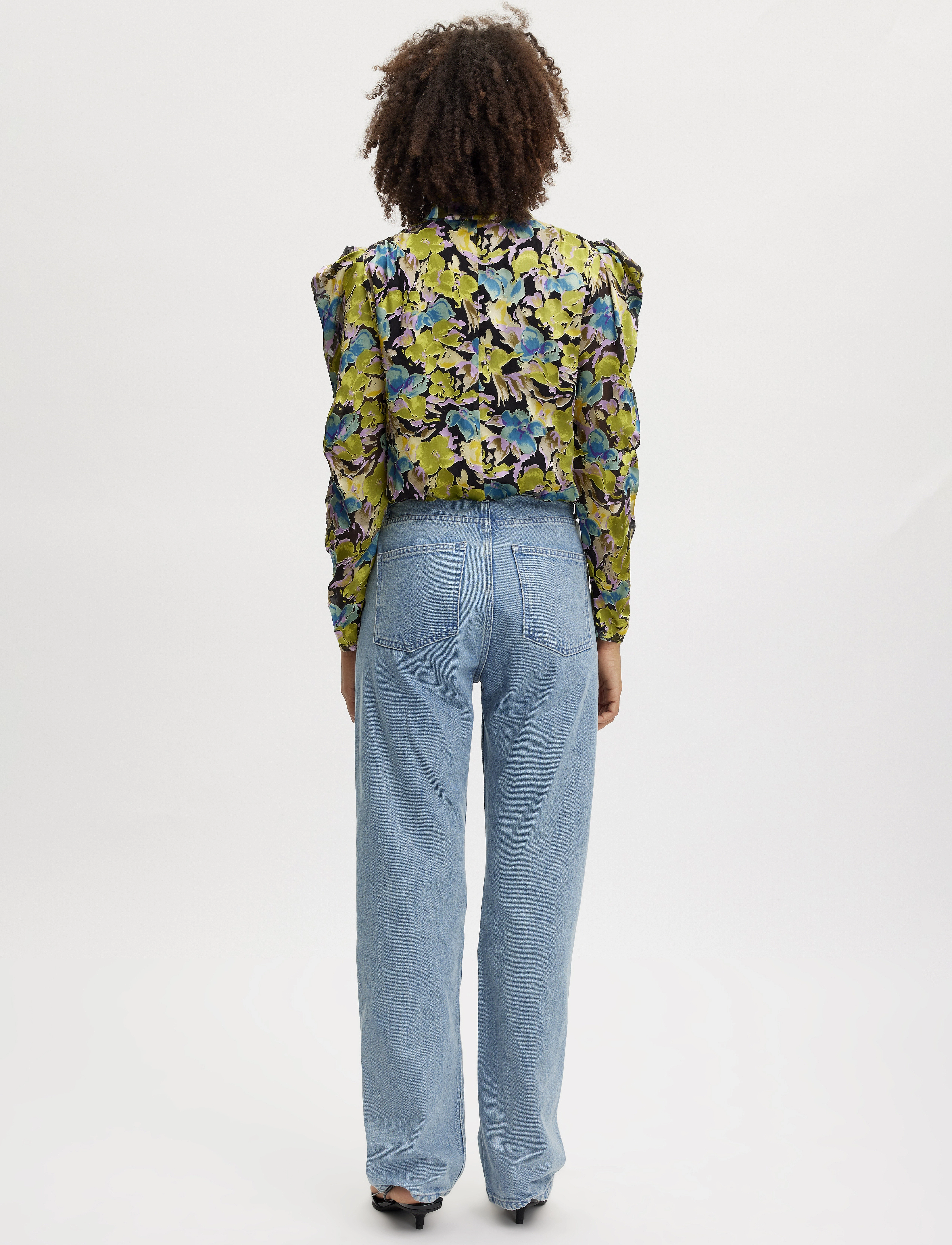 Gestuz - FloriaGZ blouse - langärmlige blusen - blue green multi floral - 3