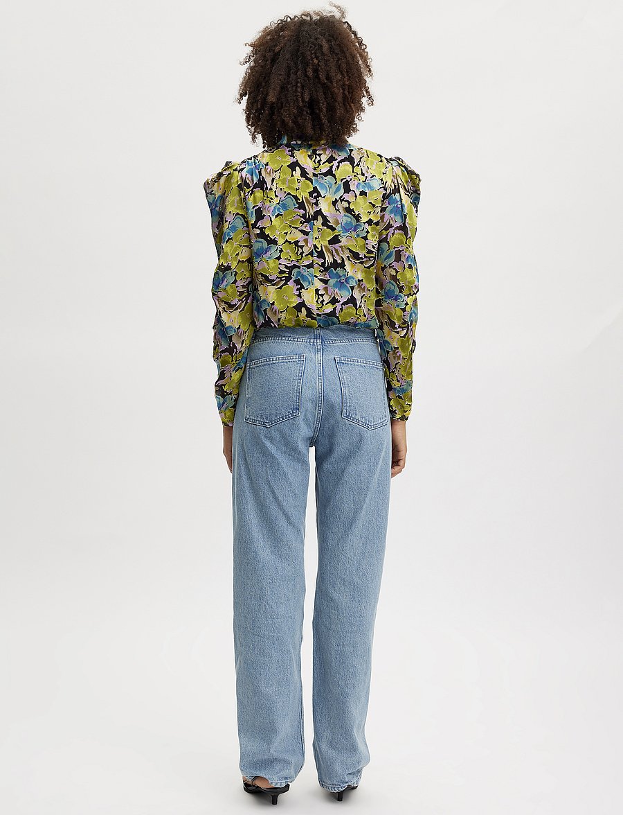 Gestuz - FloriaGZ blouse - pikkade varrukatega pluusid - blue green multi floral - 3