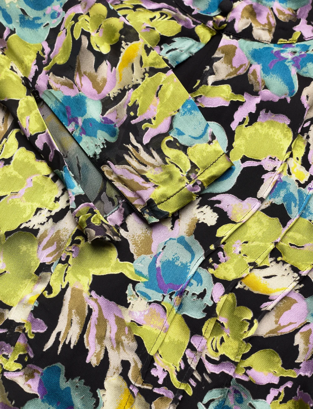 Gestuz - FloriaGZ blouse - langærmede bluser - blue green multi floral - 5