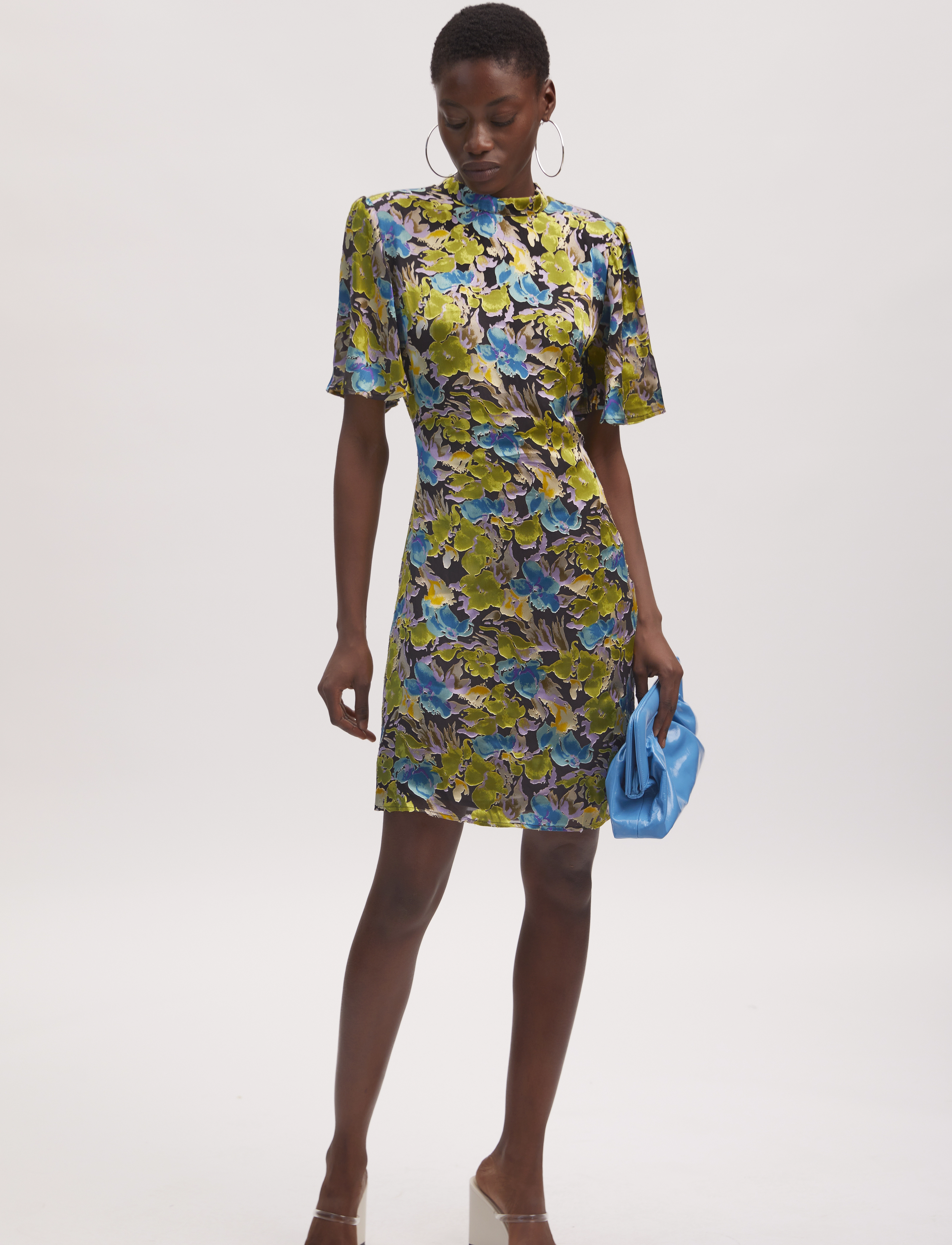 Gestuz - FloriaGZ short dress - blue green multi floral - 2