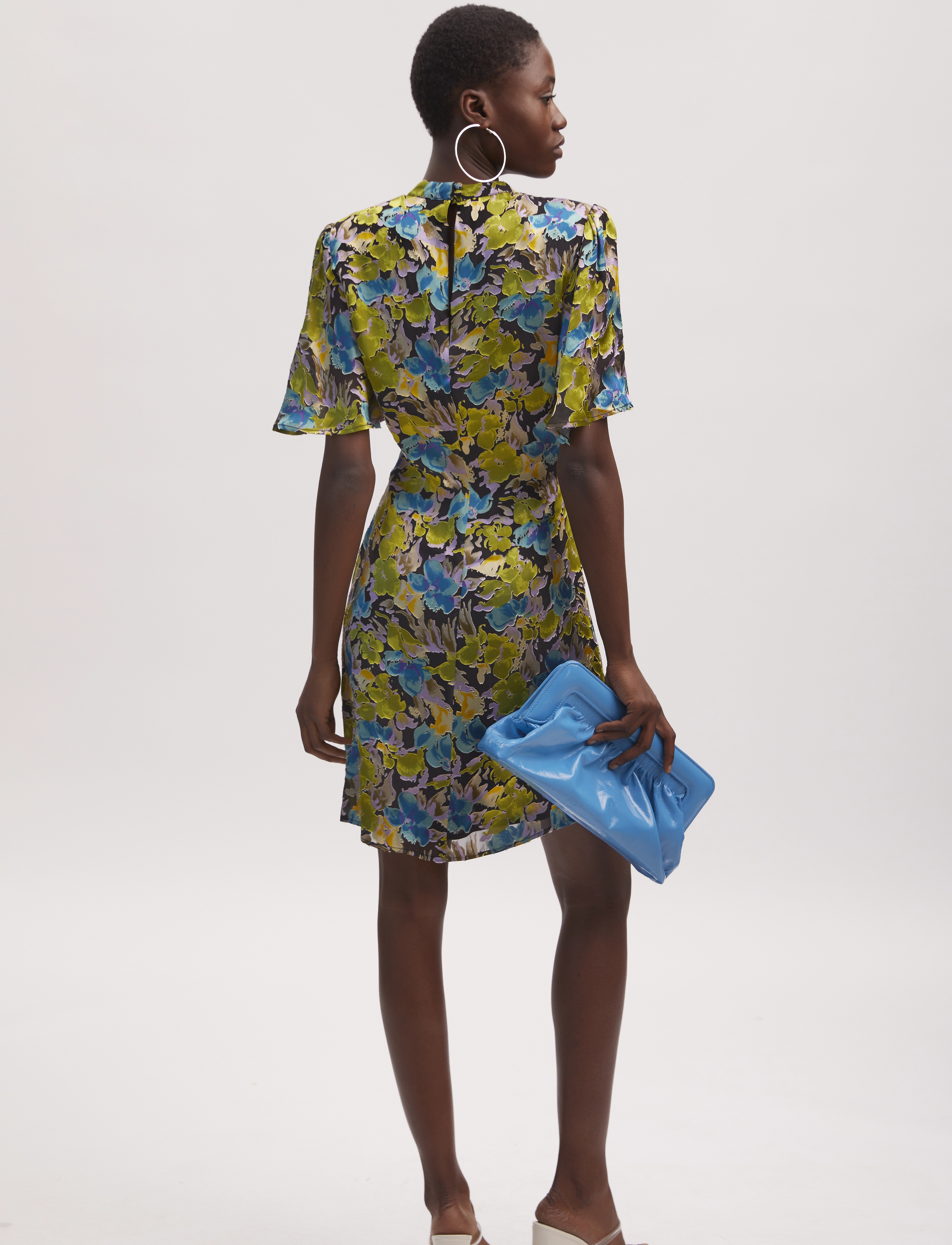 Gestuz - FloriaGZ short dress - blue green multi floral - 3