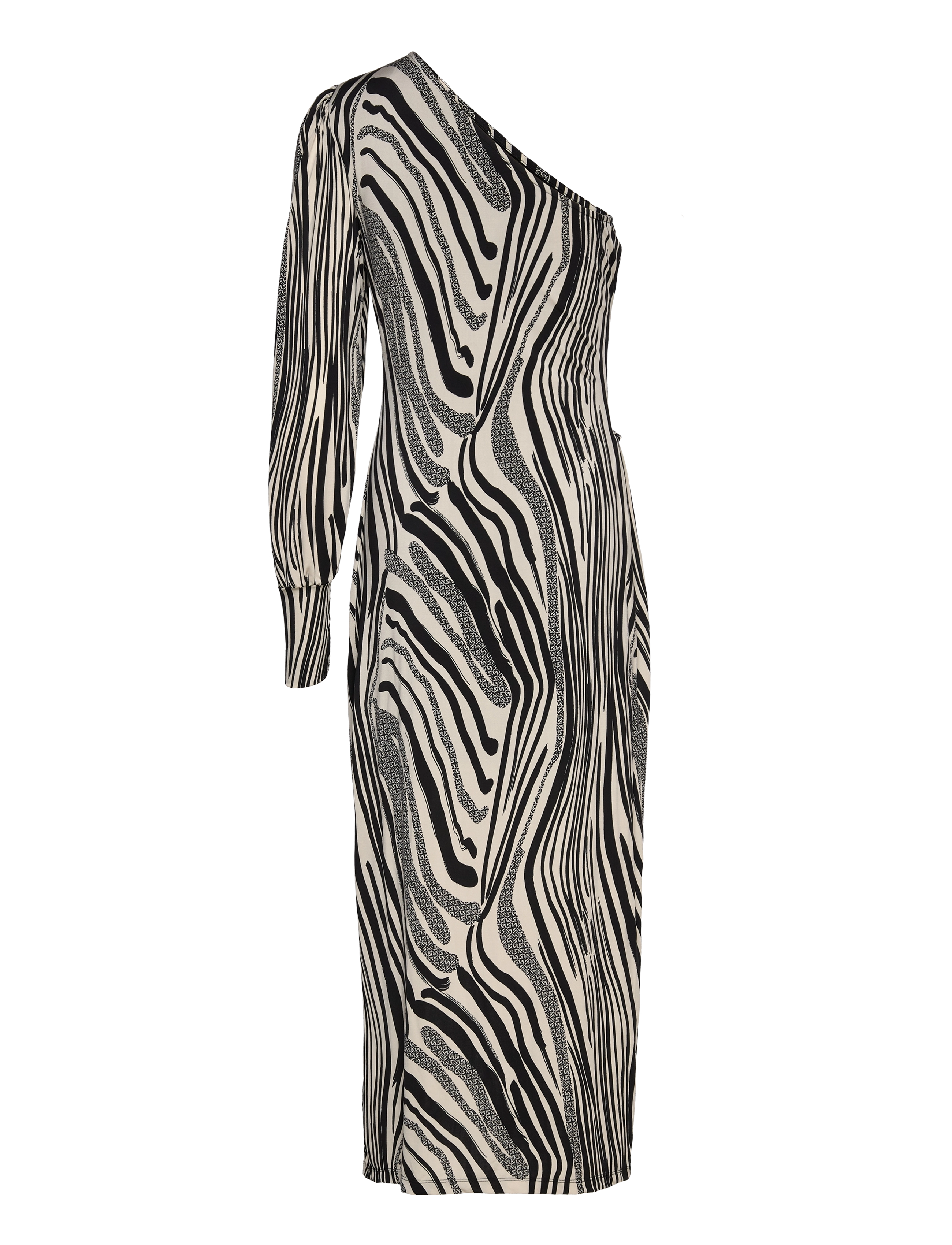 Gestuz - OdaGZ p one shoulder dress - festtøj til outletpriser - black/silver birch logo - 2