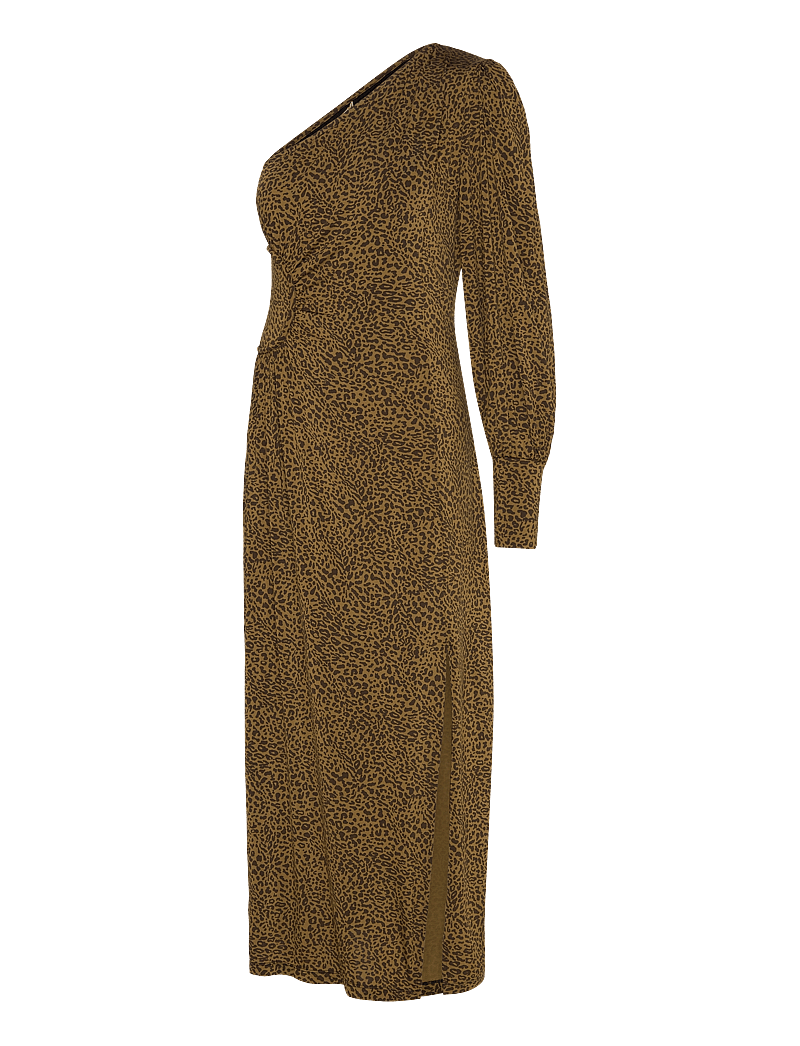 Gestuz - OdaGZ p one shoulder dress - festkjoler - butternut leo - 2