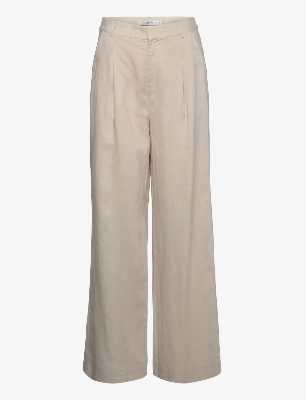 Gestuz - PaulaGZ linen MW wide pants NOOS - hörbuxur - ancient scroll - 1