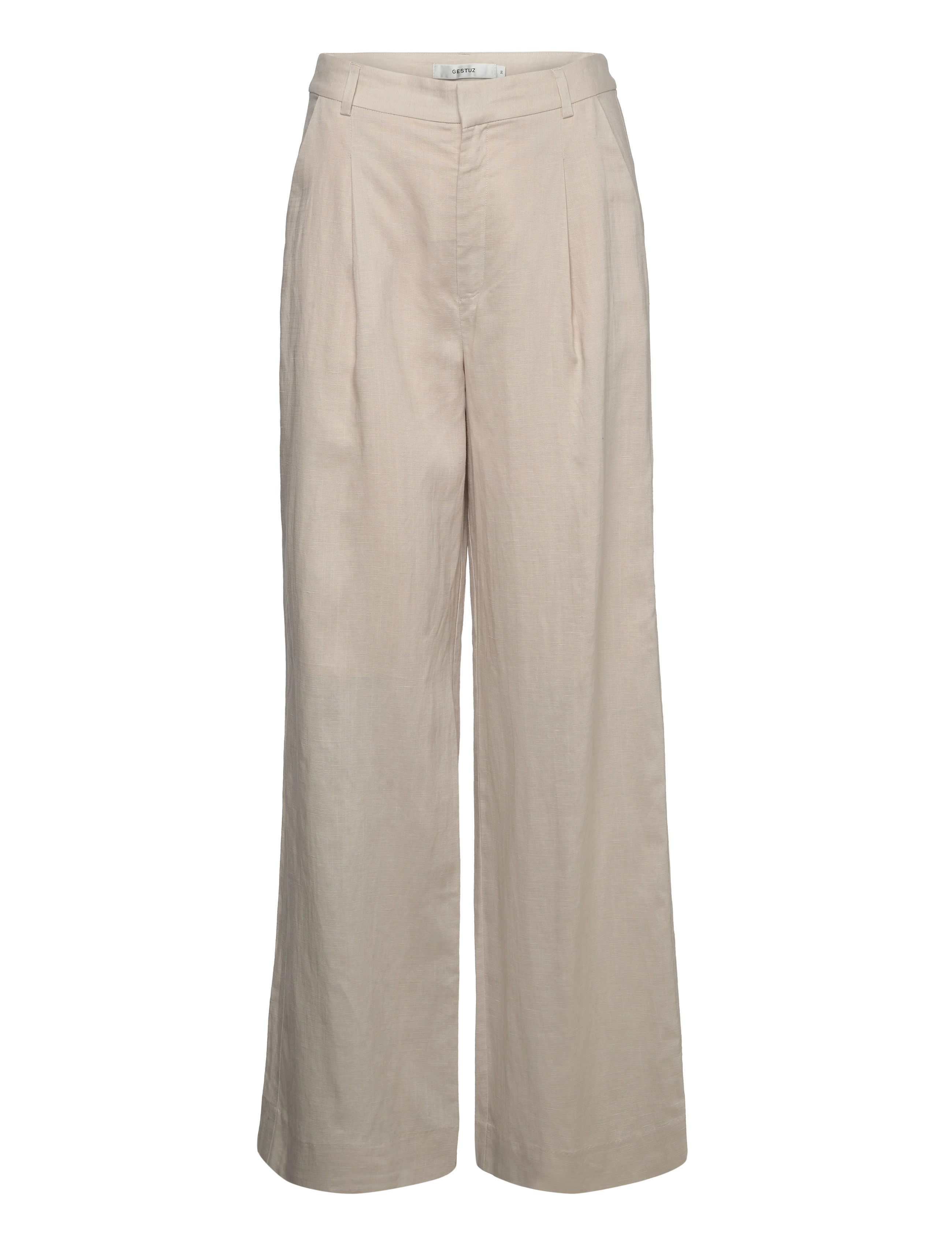 Gestuz PaulaGZ linen MW wide pants NOOS - Kleidung - ANCIENT SCROLL / beige