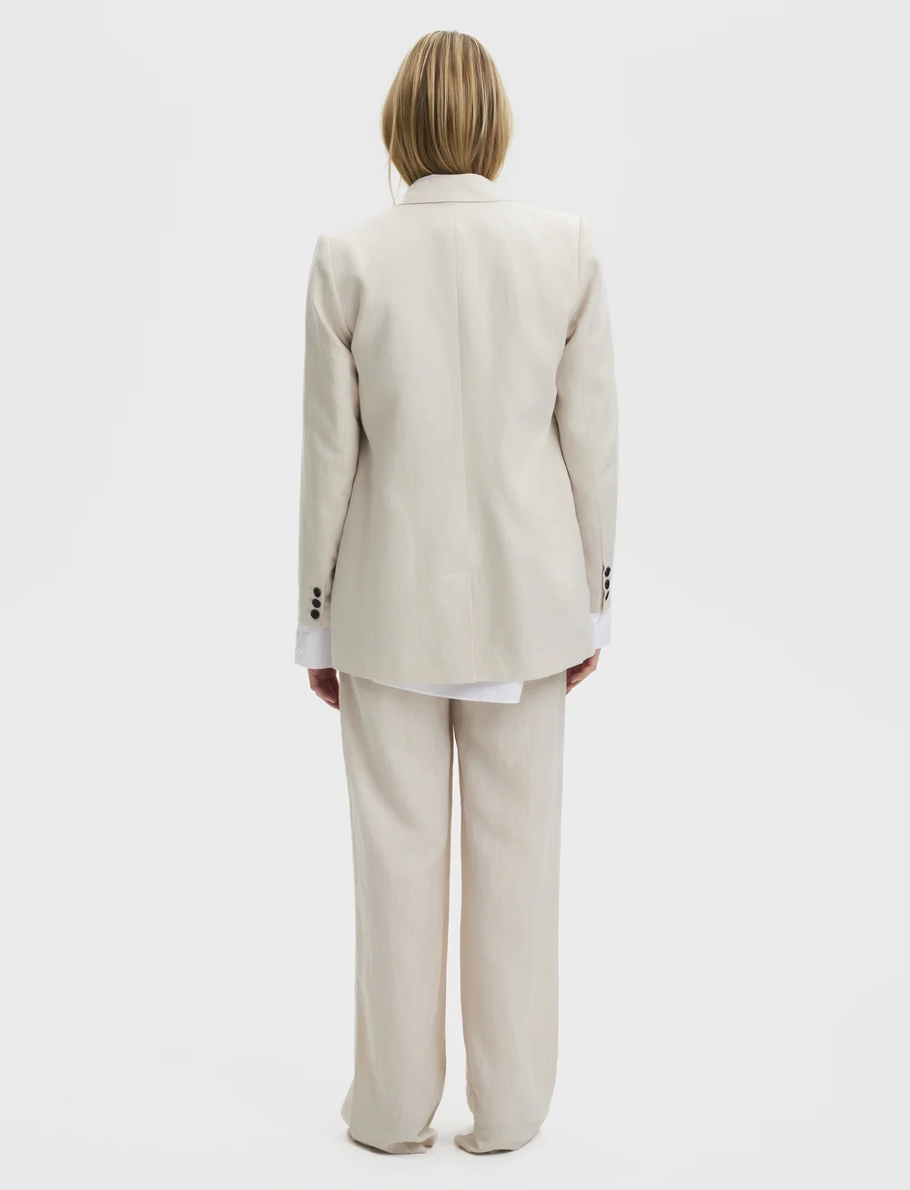 Gestuz - PaulaGZ linen MW wide pants NOOS - hörbuxur - ancient scroll - 3