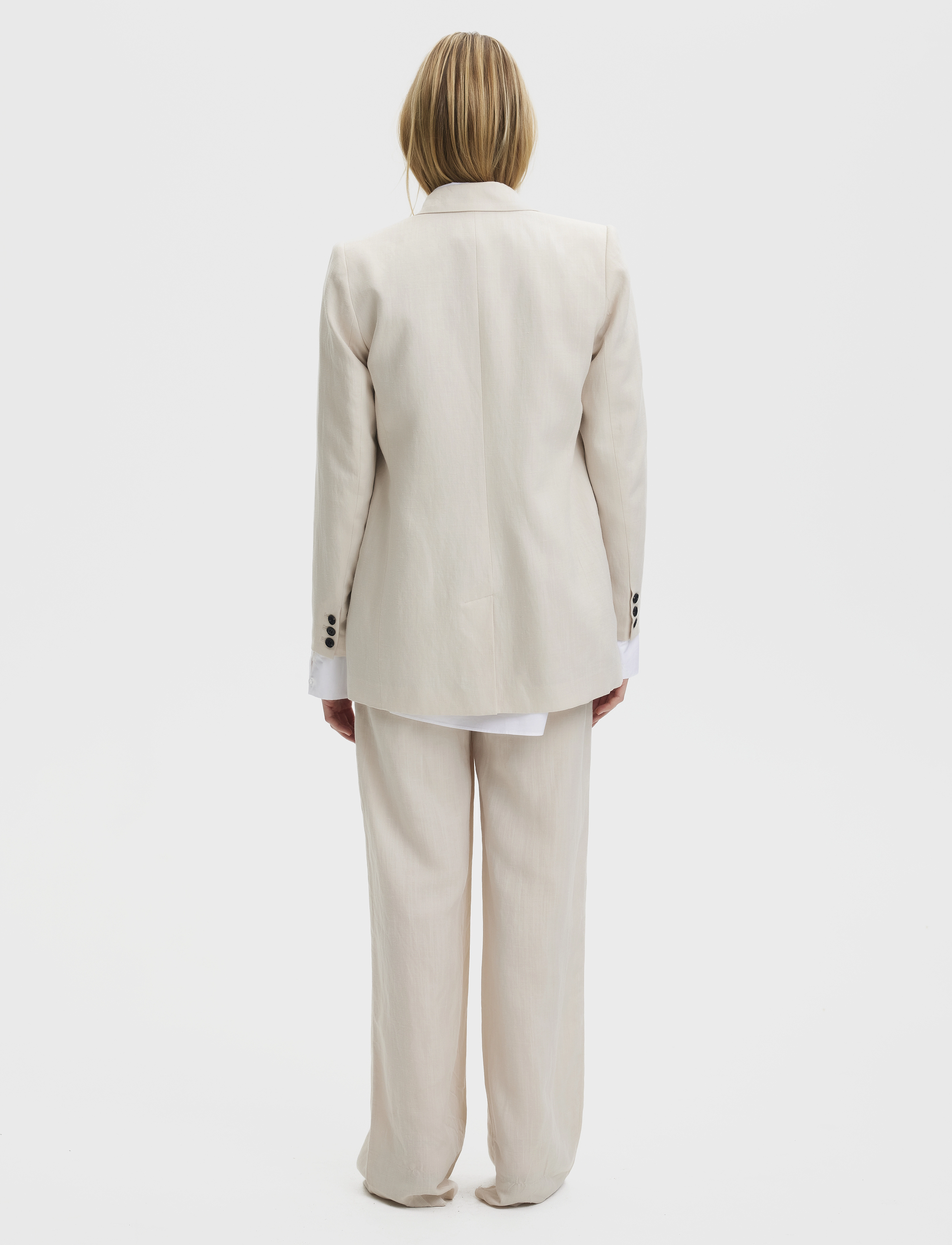 Gestuz - PaulaGZ linen MW wide pants NOOS - linen trousers - ancient scroll - 3