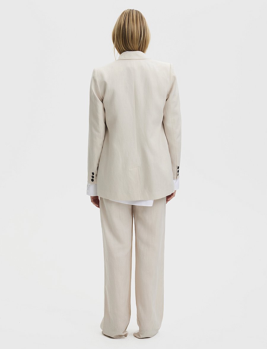 Gestuz - PaulaGZ linen MW wide pants NOOS - leinenhosen - ancient scroll - 3