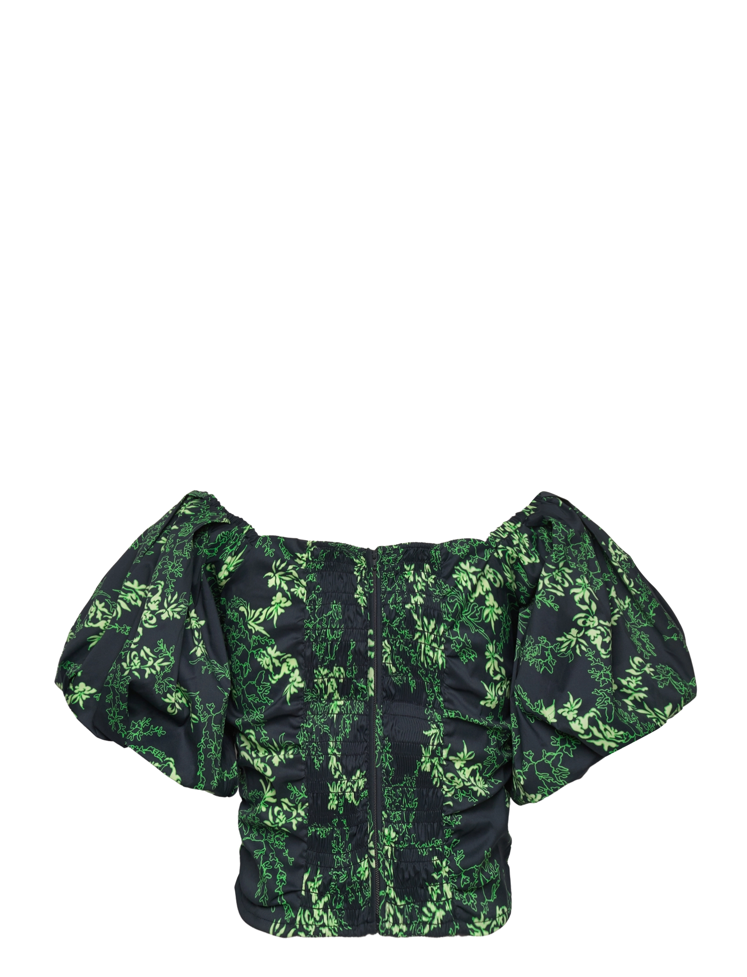Gestuz - OmaiaGZ P off shoulder top - green flower - 1
