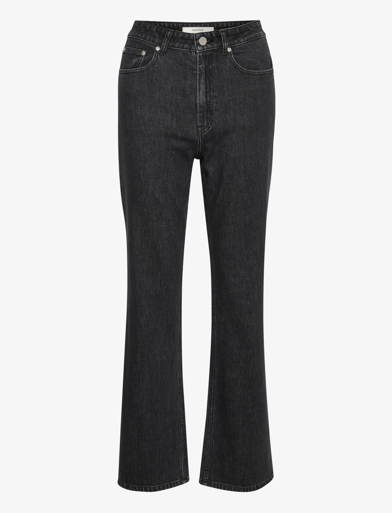 Gestuz LucieGZ HW straight jeans NOOS - Jeans - DARK GREY WASHED / grey