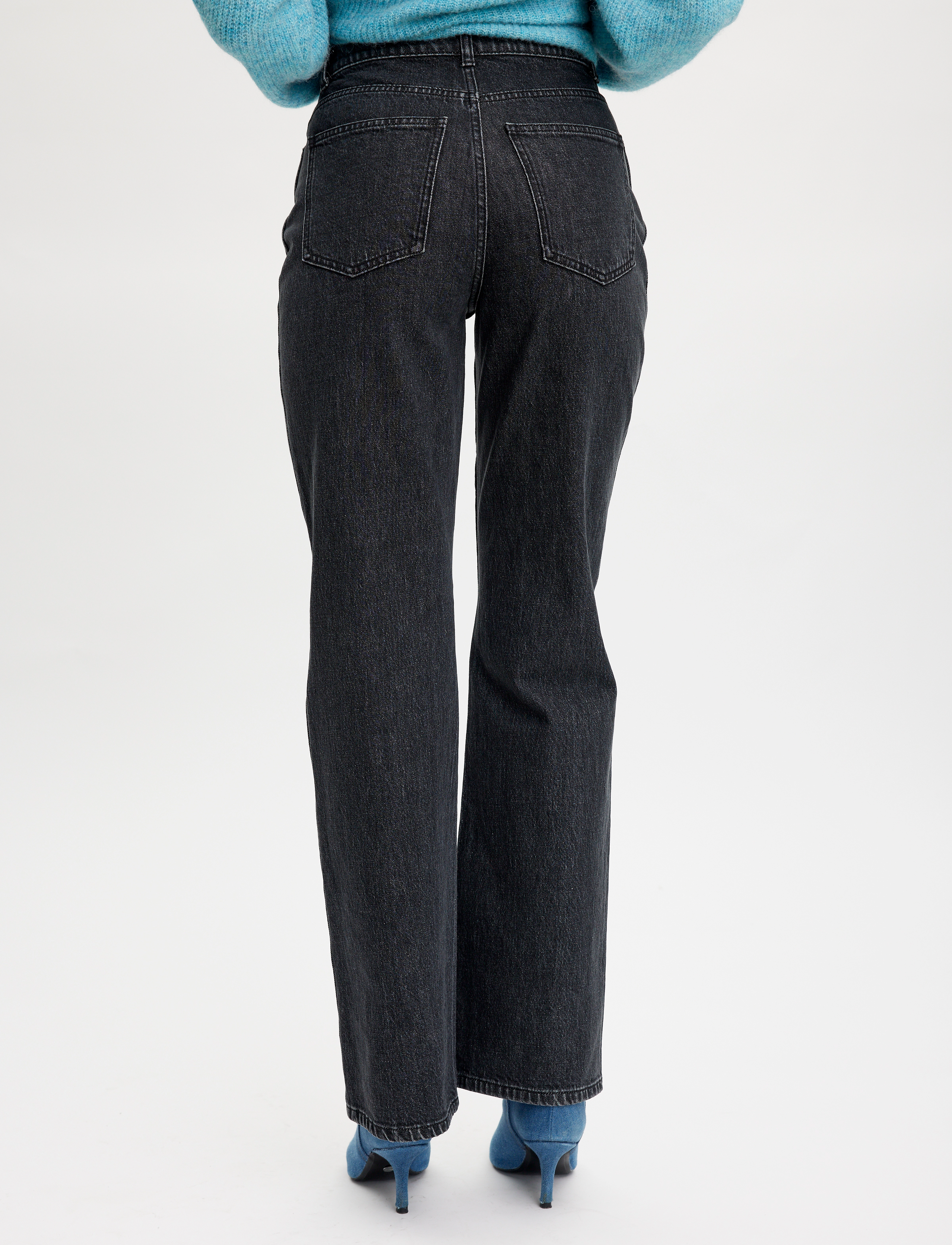 Gestuz - LucieGZ HW straight jeans - gerade jeans - dark grey washed - 5