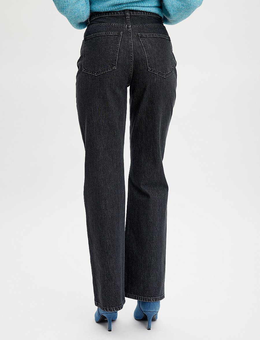 Gestuz - LucieGZ HW straight jeans - gerade jeans - dark grey washed - 5