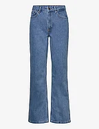 LucieGZ HW straight jeans NOOS - MID DARK BLUE WASHED