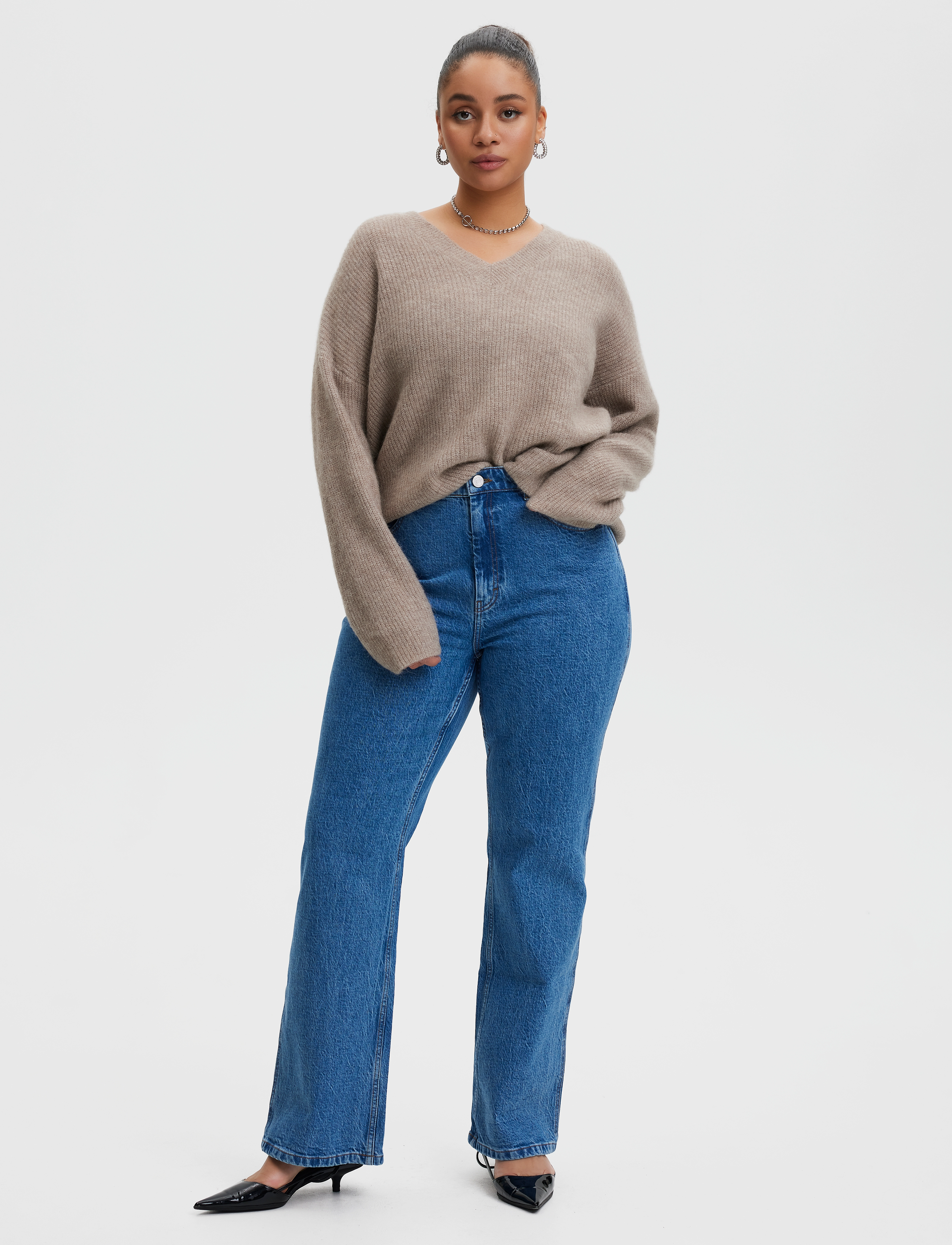 Gestuz - LucieGZ HW straight jeans - raka jeans - mid dark blue washed - 3