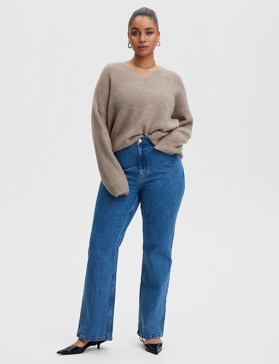 Gestuz - LucieGZ HW straight jeans - moetrendid - mid dark blue washed - 3