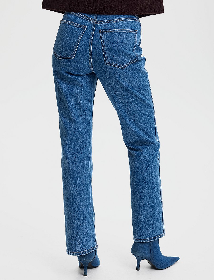 Gestuz - LucieGZ HW straight jeans - moetrendid - mid dark blue washed - 5