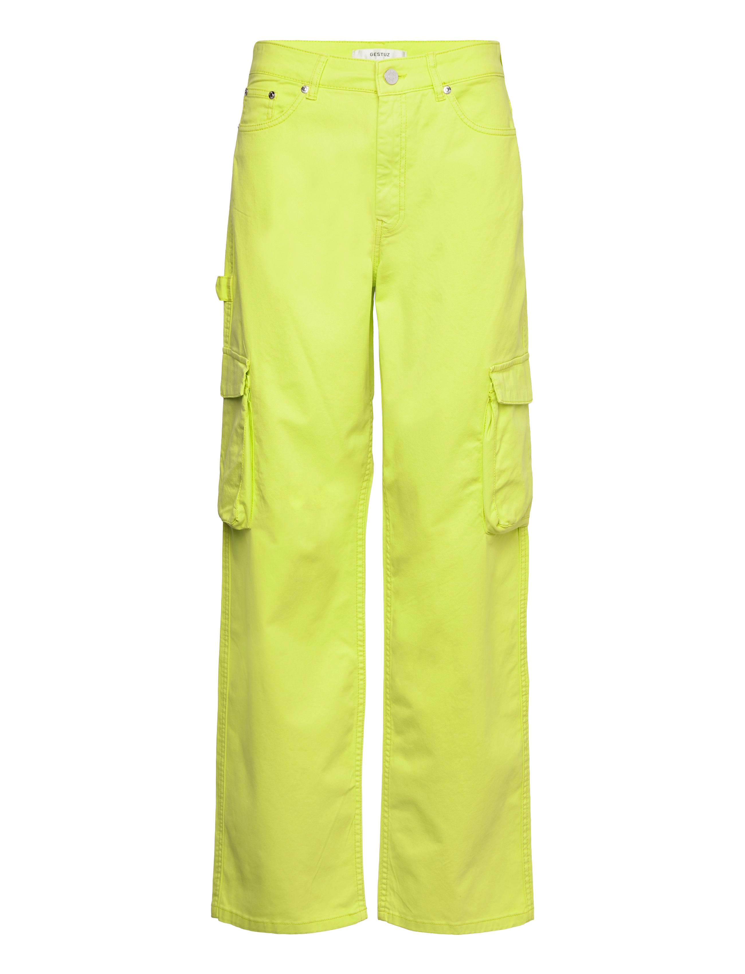 Gestuz RizanaGZ HW jeans - Housut - EVENING PRIMROSE / green