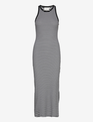 DrewGZ striped sl long dress - BLACK/WHITE STRIPE