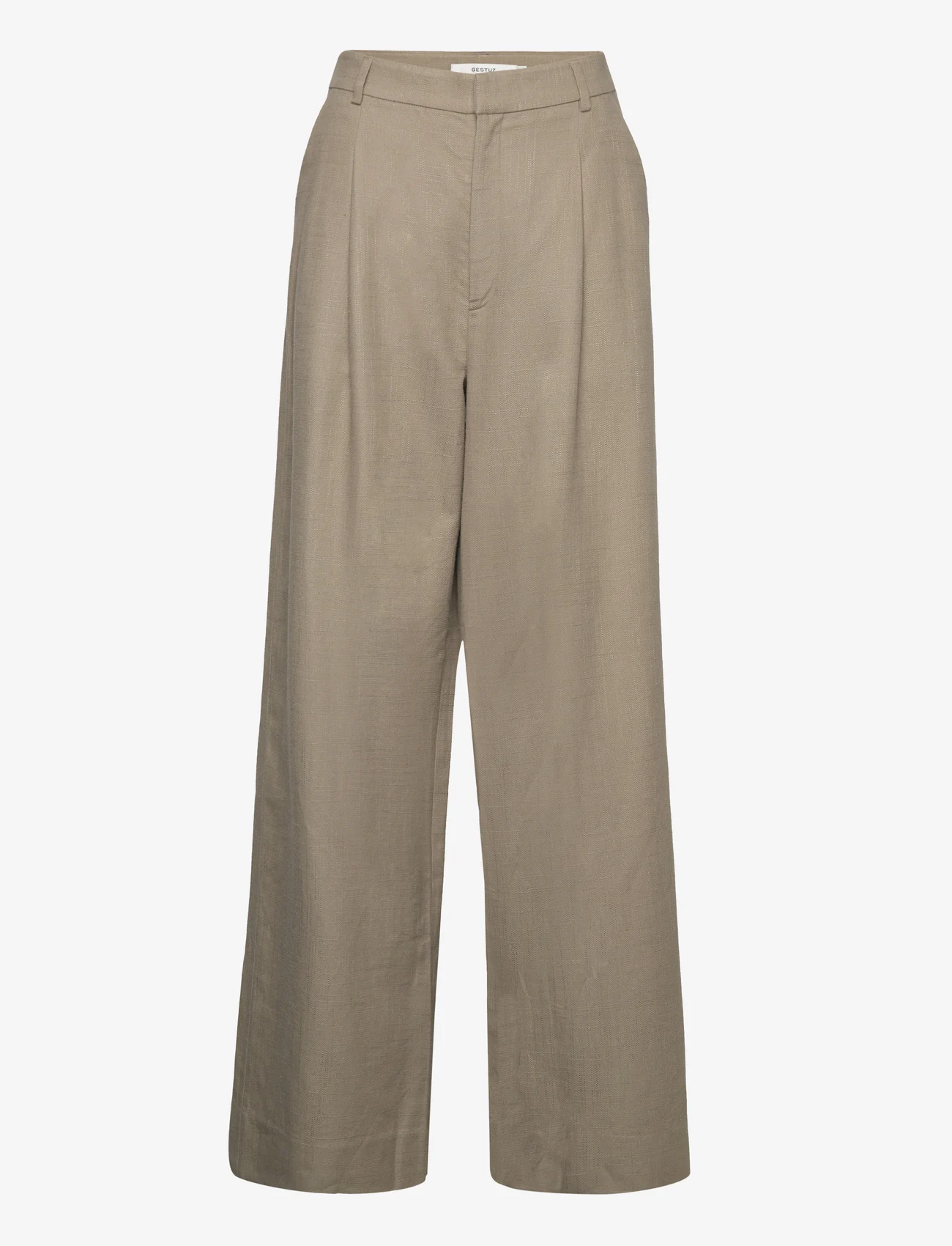 Gestuz - BirlyGZ MW linen pants - bukser med brede ben - mermaid - 0