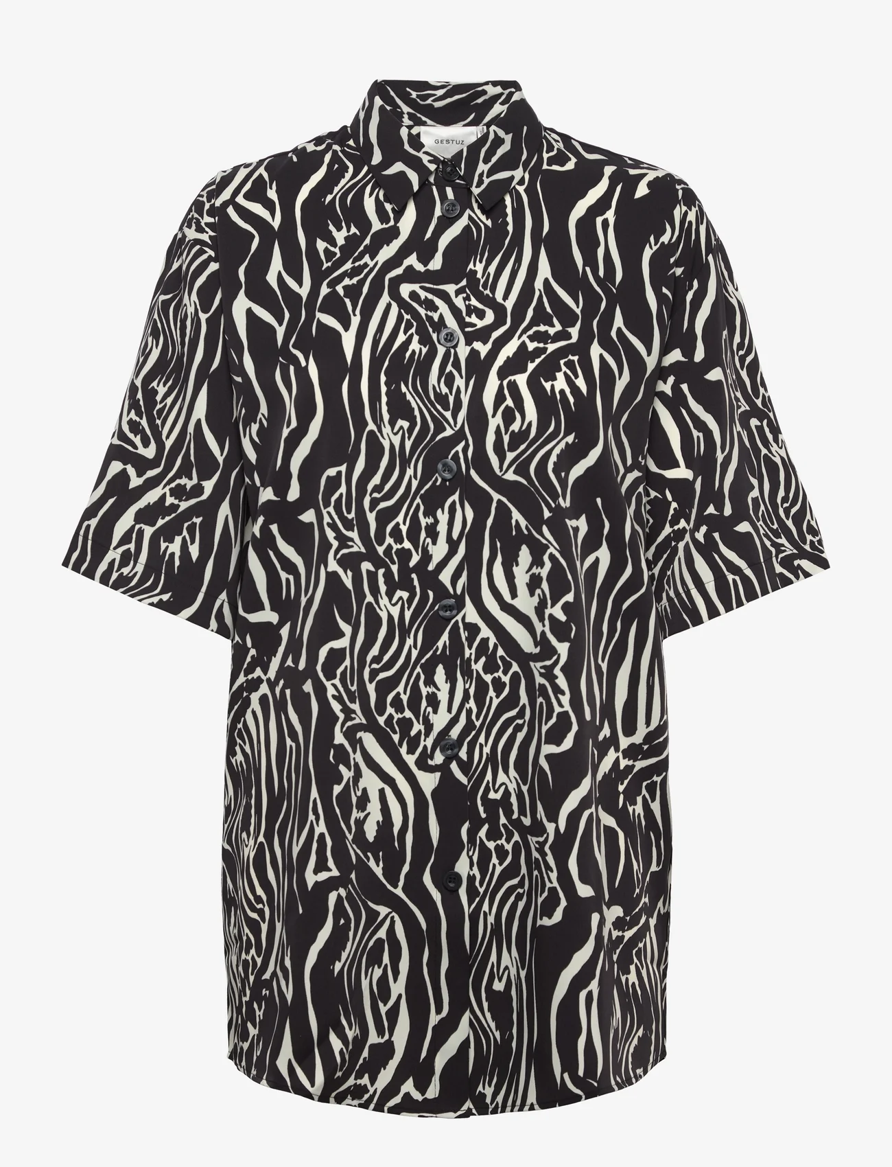 Gestuz - BrayaGZ P ss shirt - lühikeste varrukatega särgid - art zebra - 0