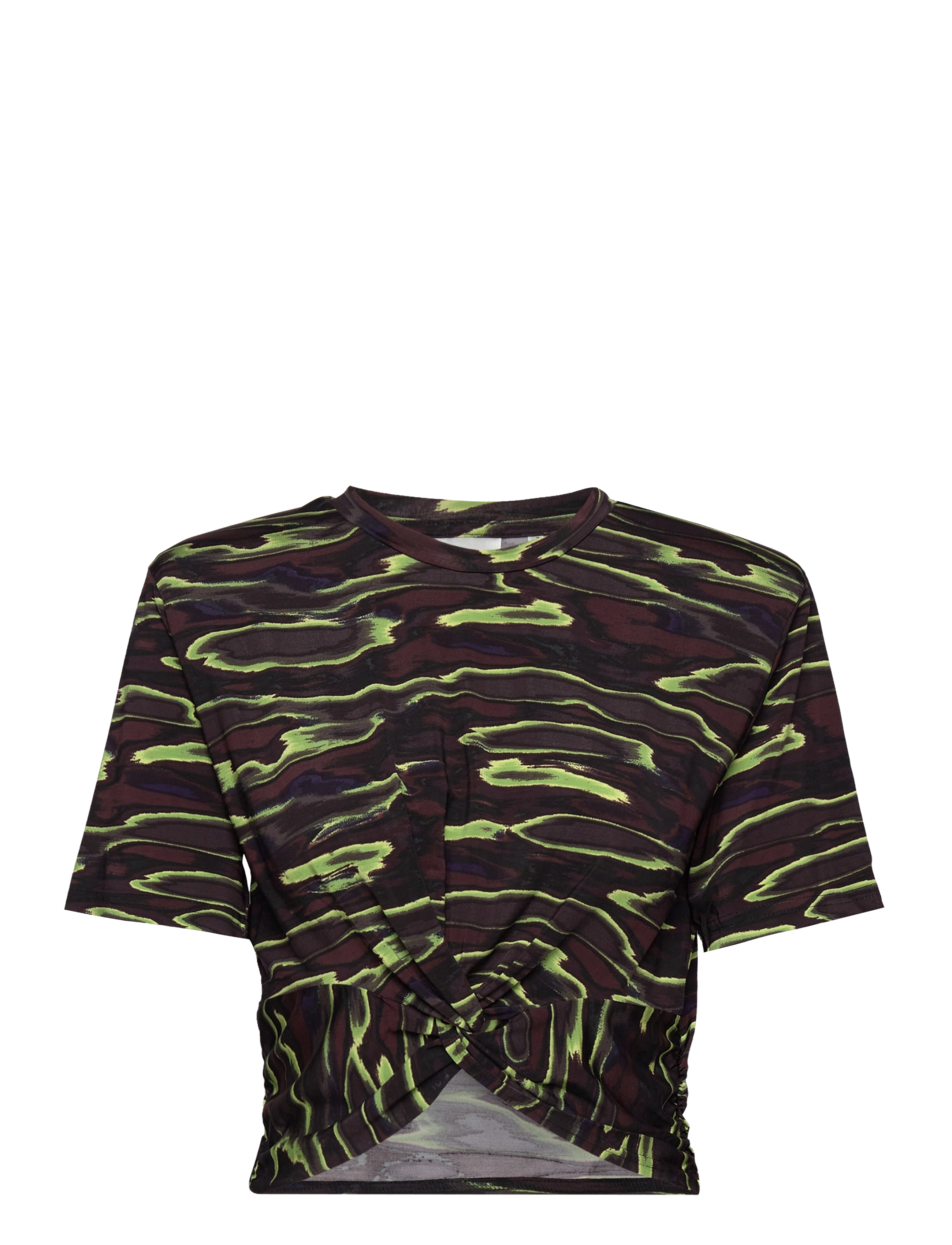 Gestuz ShevyGZ P knot blouse - Blouses - YELLOW WATER / green