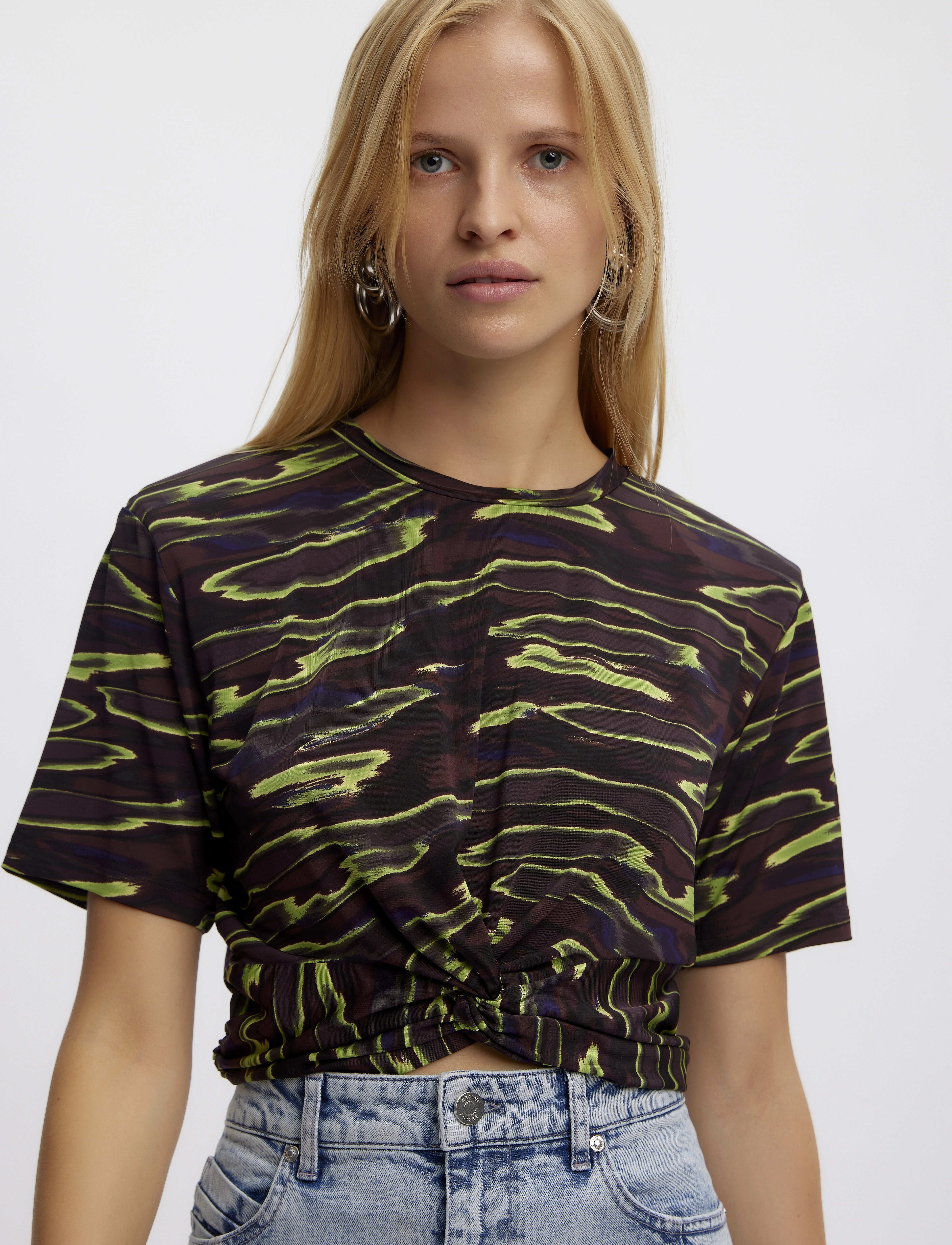 Gestuz - ShevyGZ P knot blouse - short-sleeved blouses - yellow water - 0