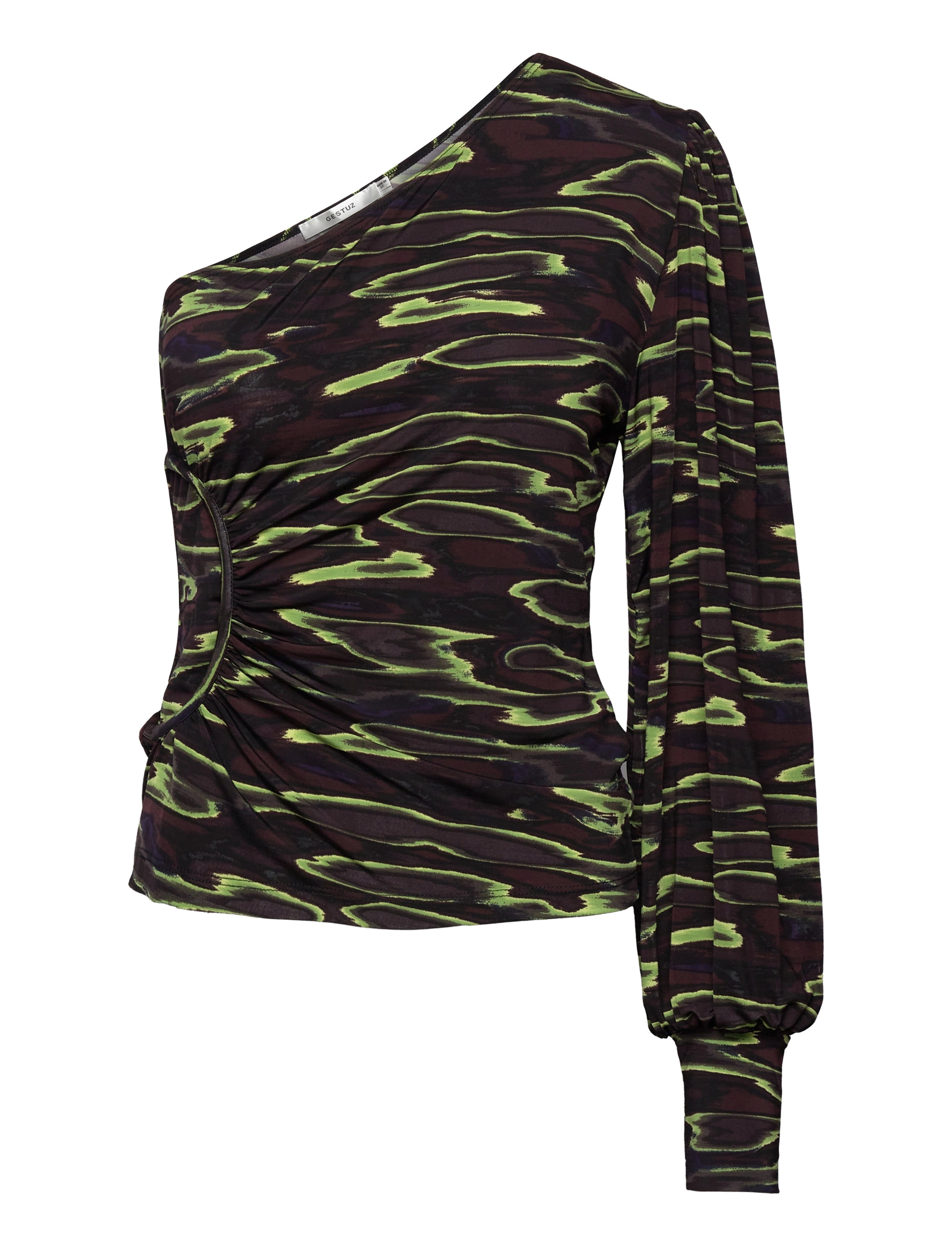 GESTUZ Shevygz P One Schulter Bluse Grün - S - Damen