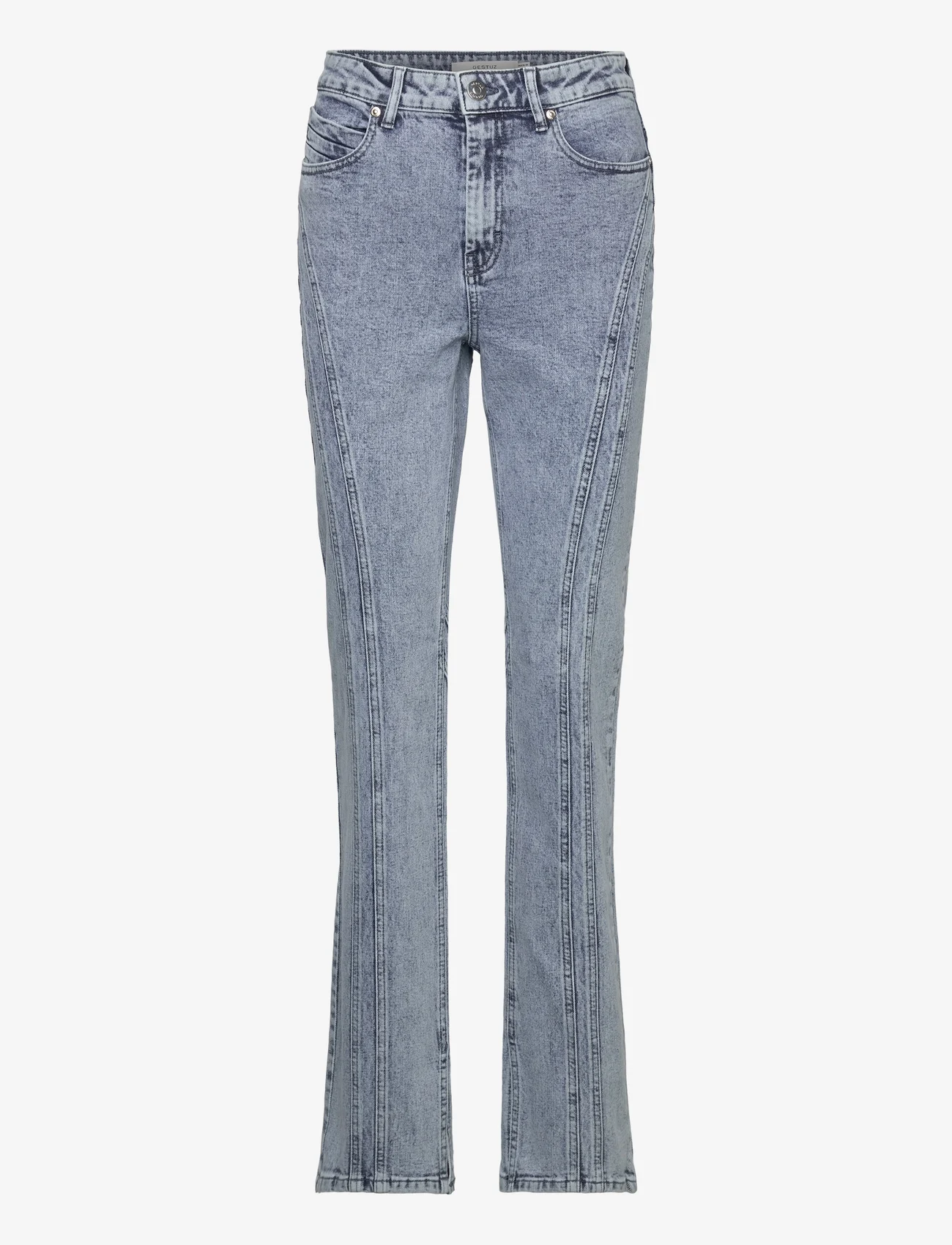 Gestuz - JaniceGZ LW straight jeans - slim jeans - washed mid blue - 0