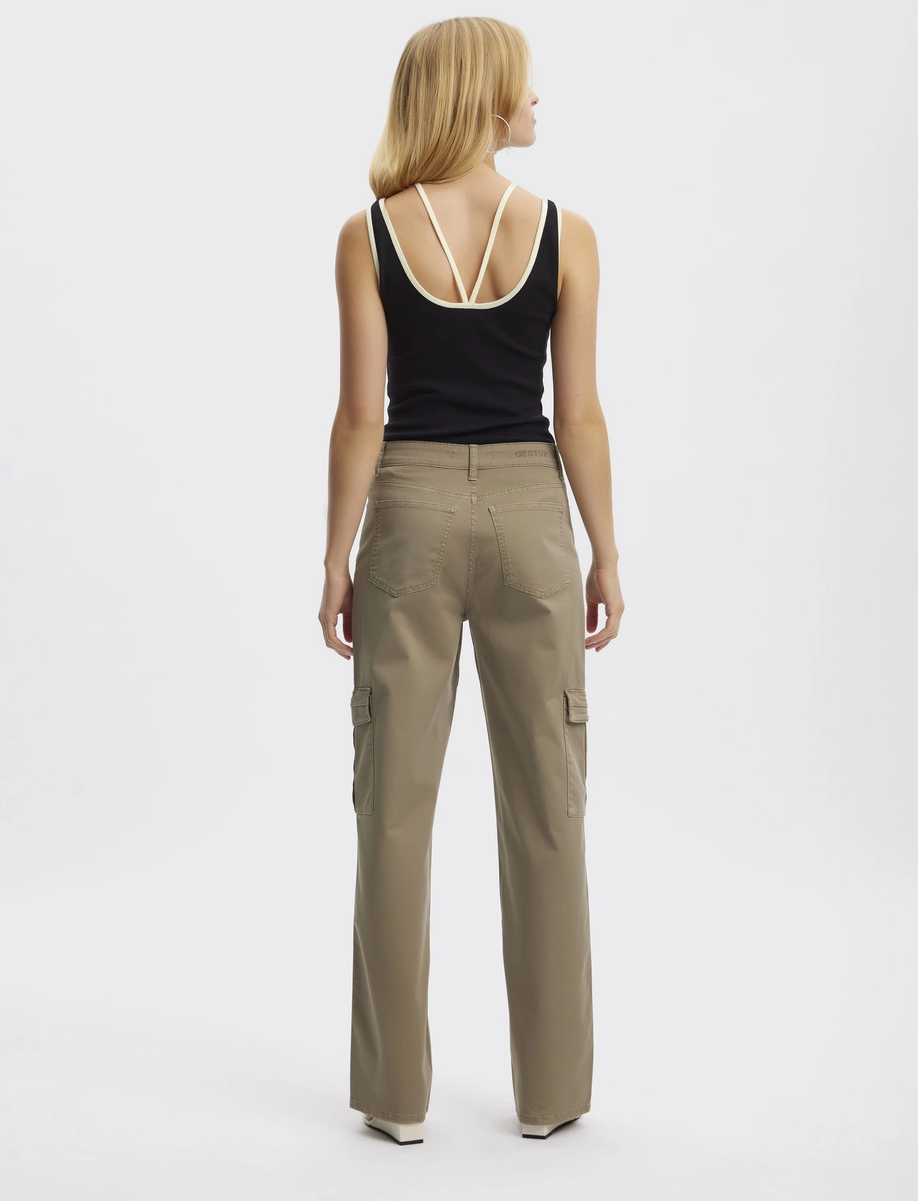 Gestuz - AubreyGZ cargo pants - cargobyxor - mermaid - 4