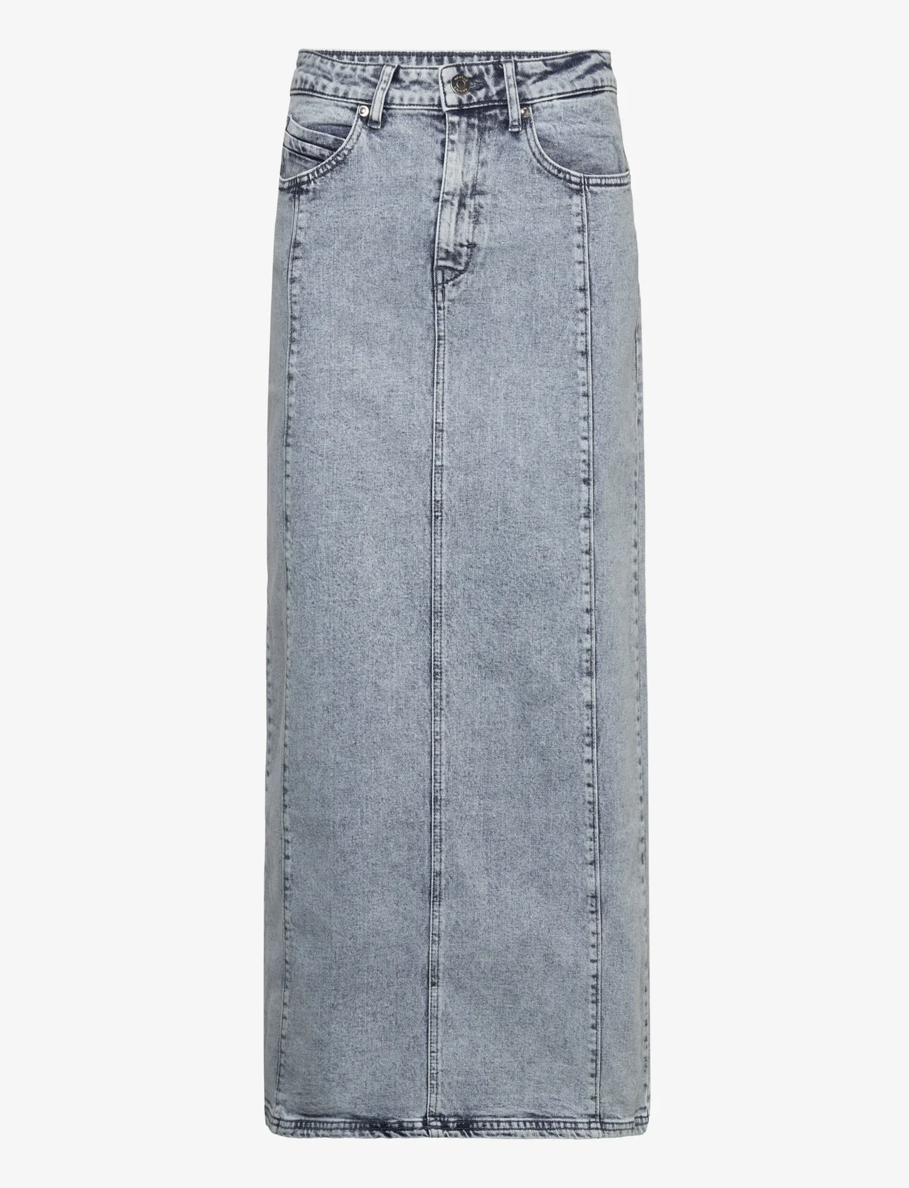 Gestuz - JaniceGZ long skirt - jeansröcke - washed mid blue - 0