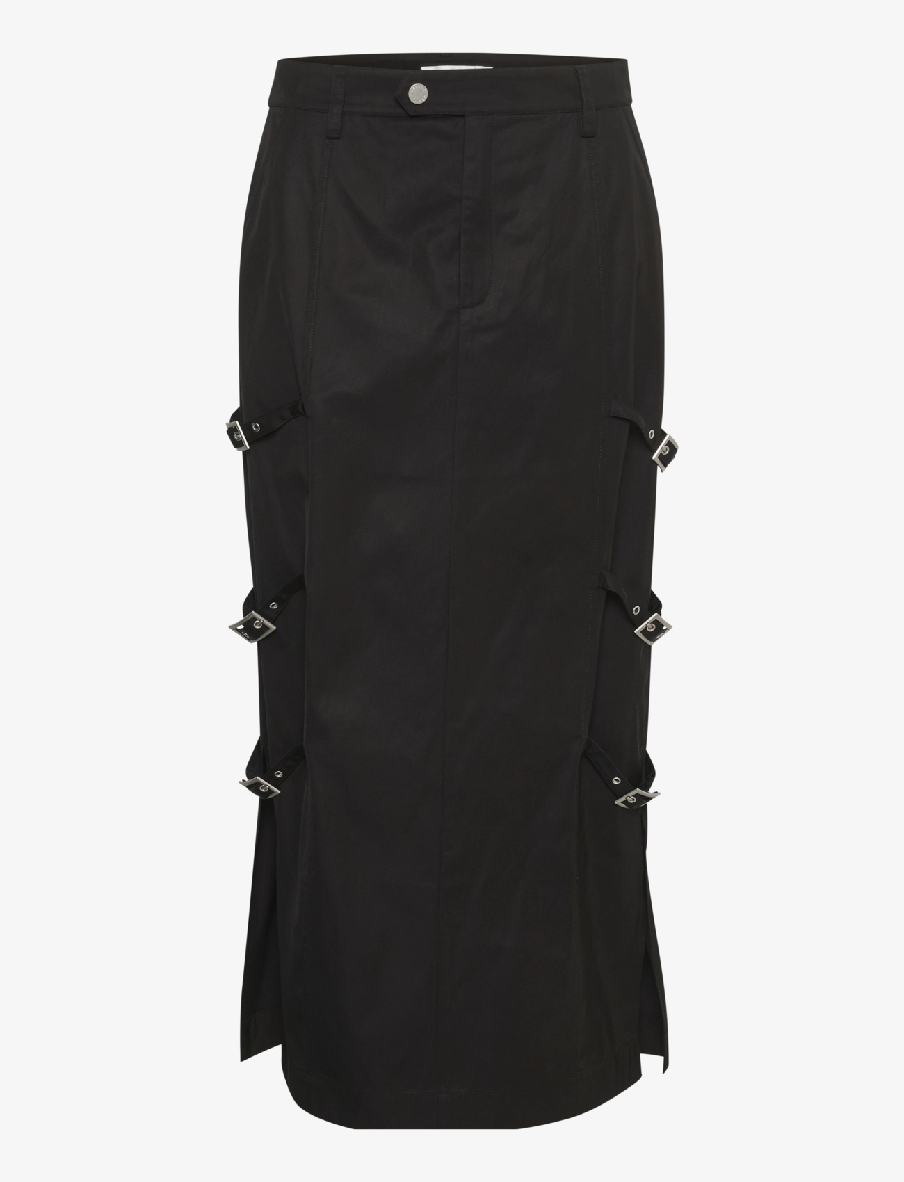 Gestuz FeliciaGZ hw midi skirt - Tøj - BLACK / black