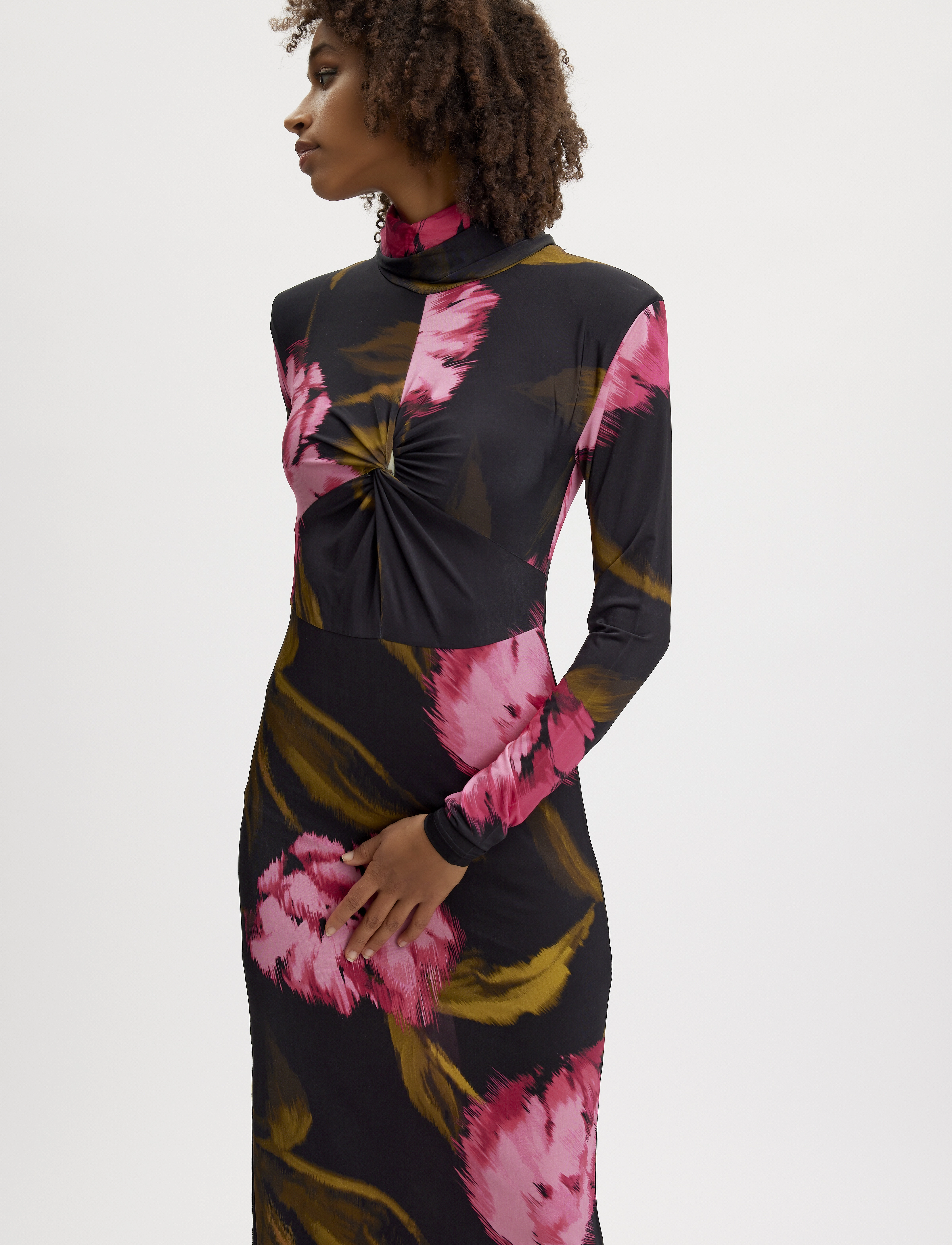 Gestuz - AlineGZ long dress - pink flower - 4